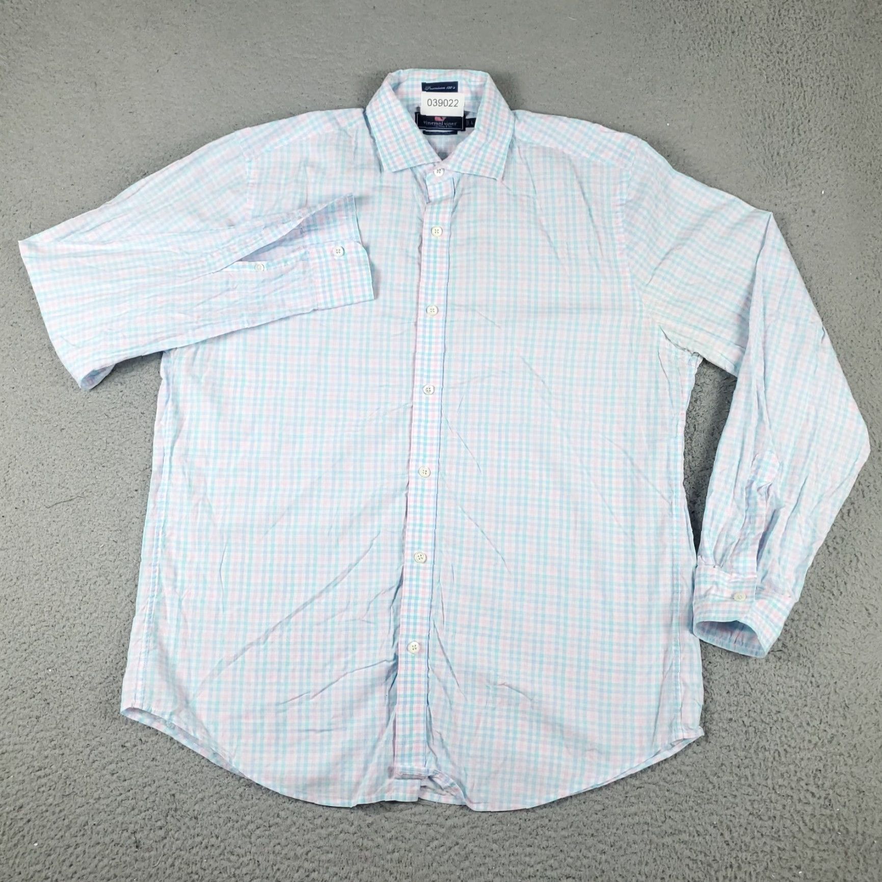 Vineyard Vines Vineyard Vines Shirt Mens Large Blue Plaid Murray Button-Down Long Sleeve Size US L / EU 52-54 / 3 - 2 Thumbnail