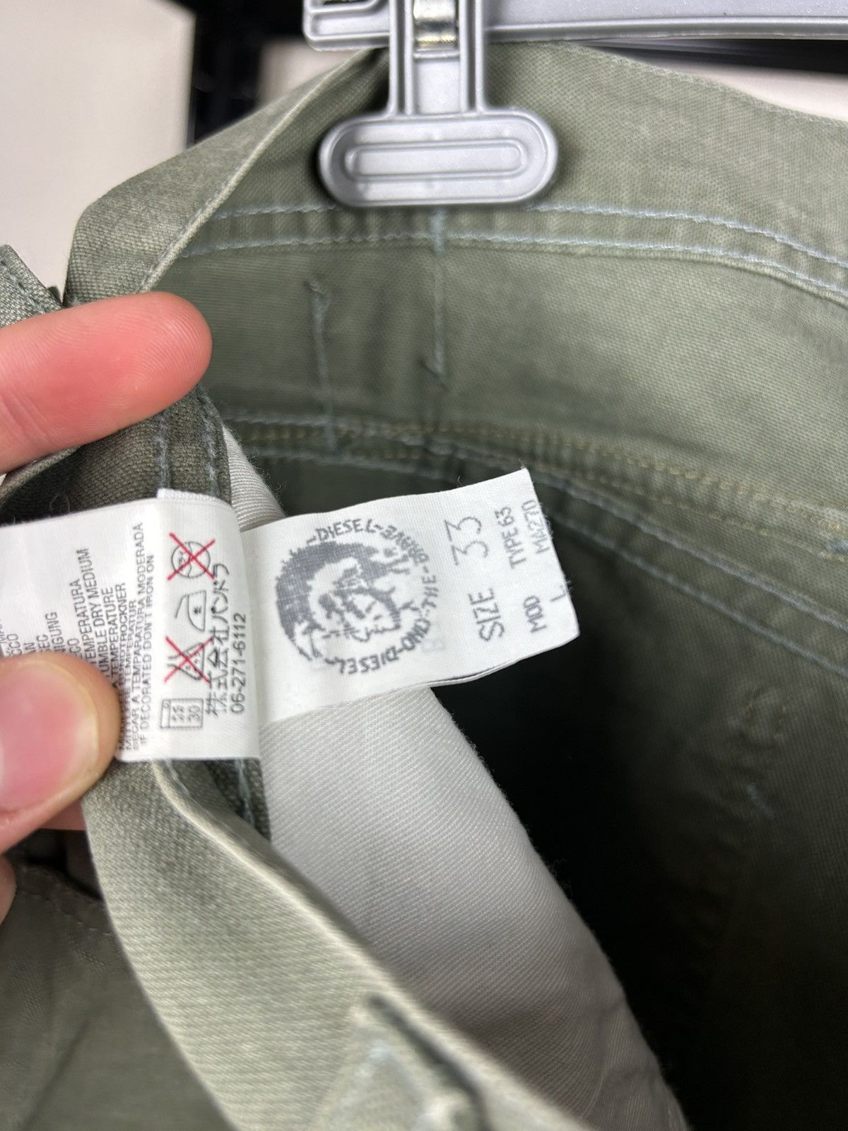 Carhartt × Diesel Diesel Y2k Vintage Single Knee Canvas 90s Denim Jeans Pants Size US 33 - 14 Thumbnail
