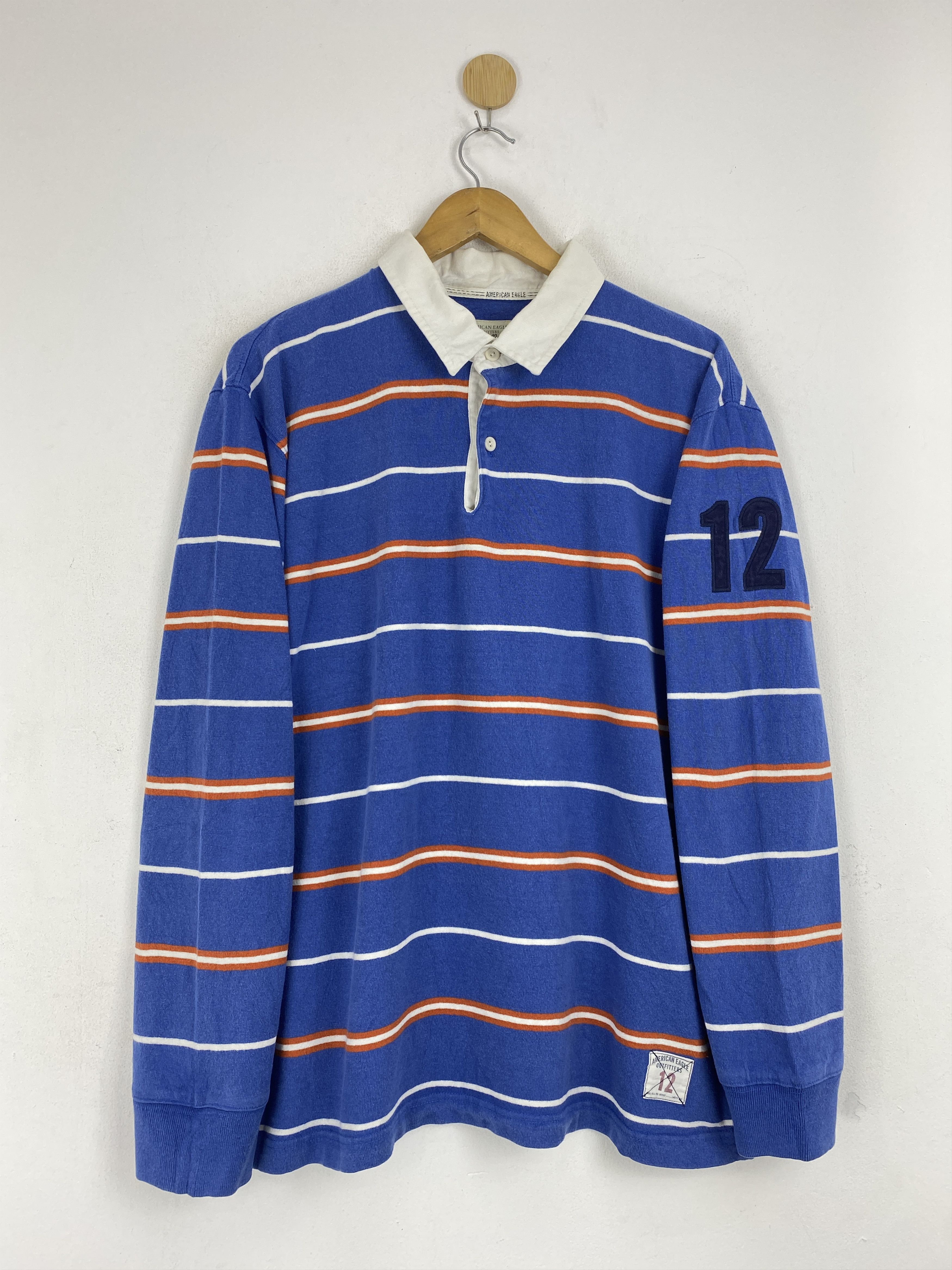 American Eagle Outfitters × Vintage Vintage American Eagle Outfitters Rugby Polo Shirt TA0708 Size US L / EU 52-54 / 3 - 1 Thumbnail