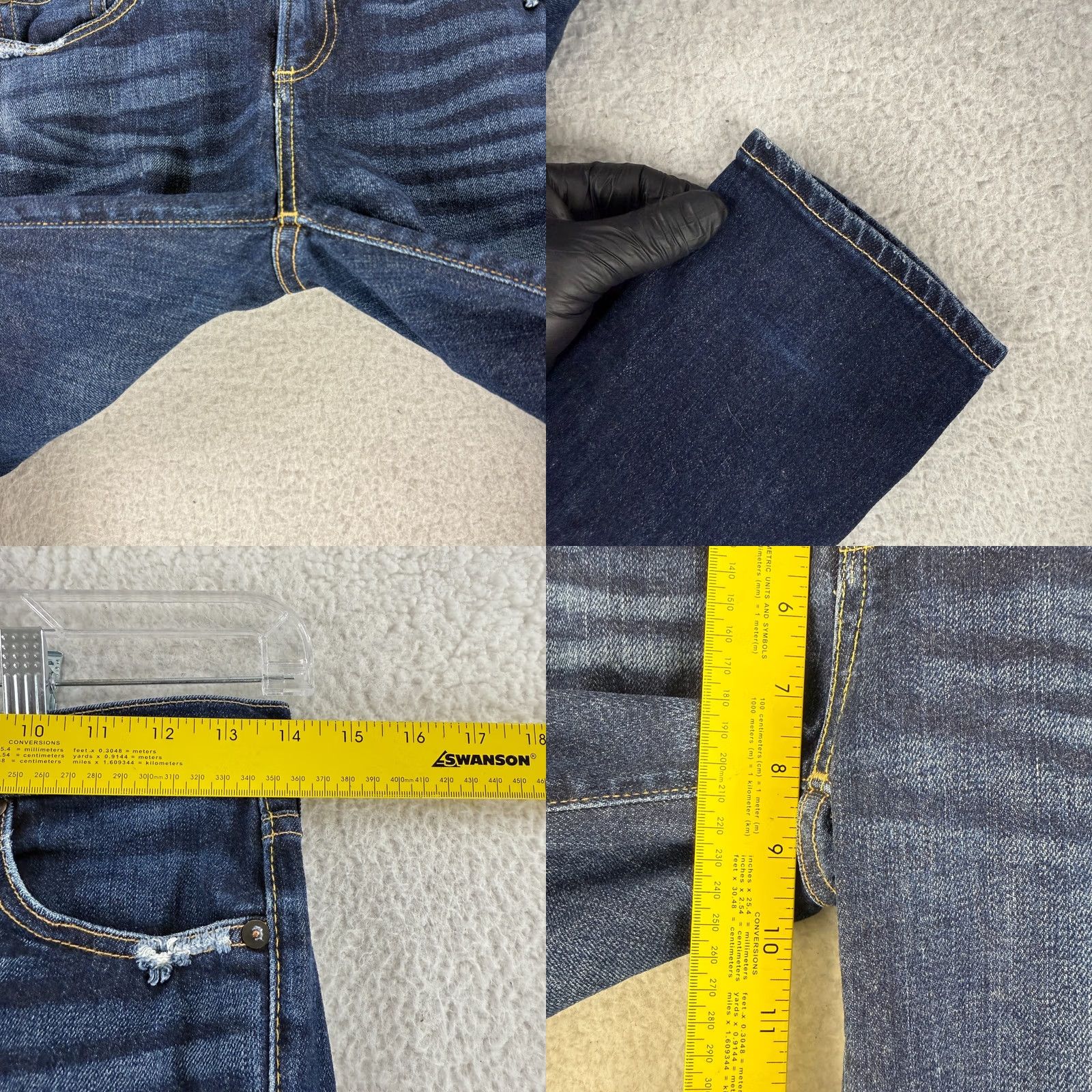 Simon Miller Simon Miller Jeans Womens Slim Straight Mid-Rise Distressed Blue Denim Jeans 26 Blue Denim Slim Straight Womens Jeans Size 26" / US 2 / IT 38 - 8 Thumbnail