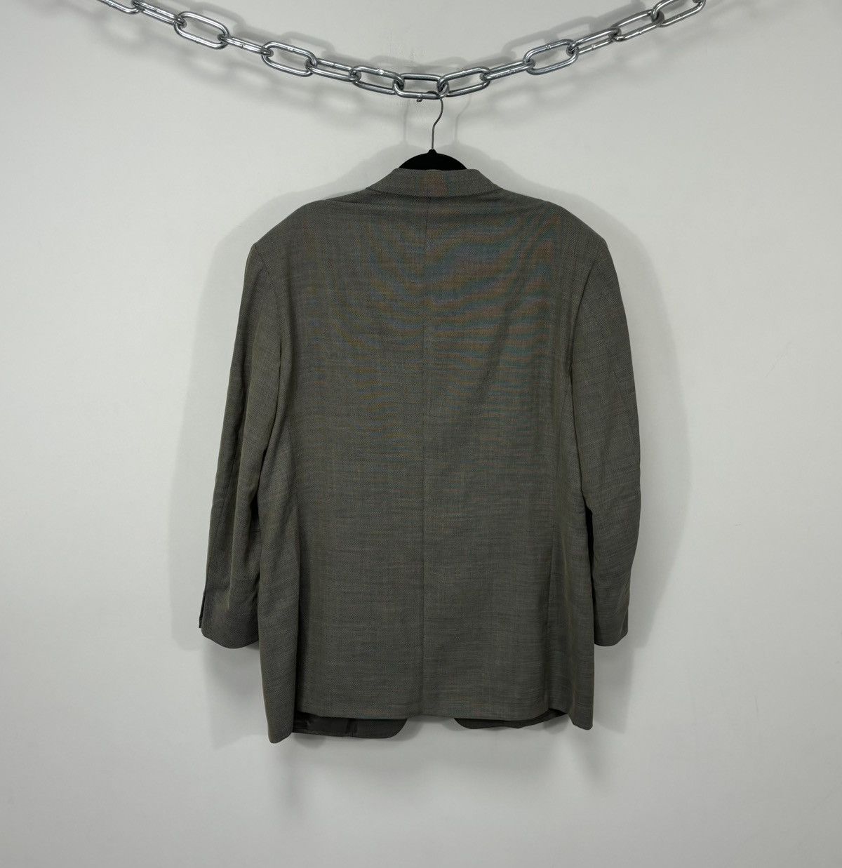 Canali Canali Proposta Olive Green Houndstooth Wool Blazer Jacket Size 48R - 3 Thumbnail
