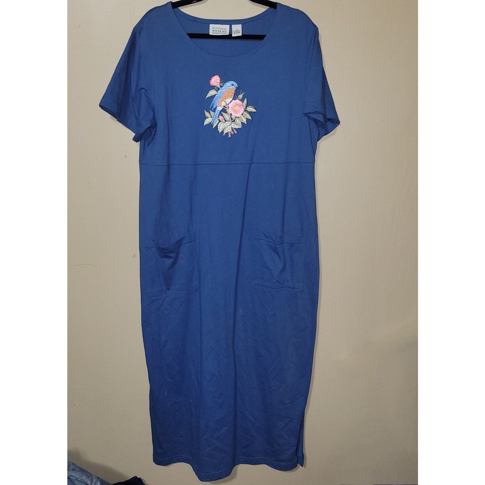 & Other Stories Vintage National Wildlife Blue Bird Colonial Dress XL Size XL / US 12-14 / IT 48-50 - 1 Thumbnail