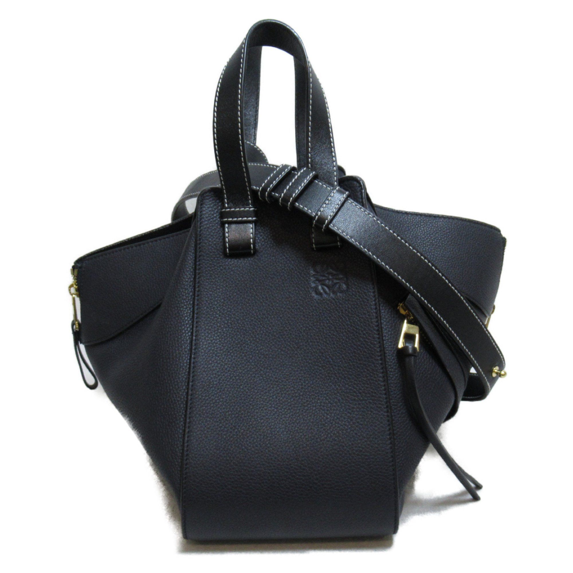 image of Loewe Hammock Small Shoulder Bag Navy Leather, Women's