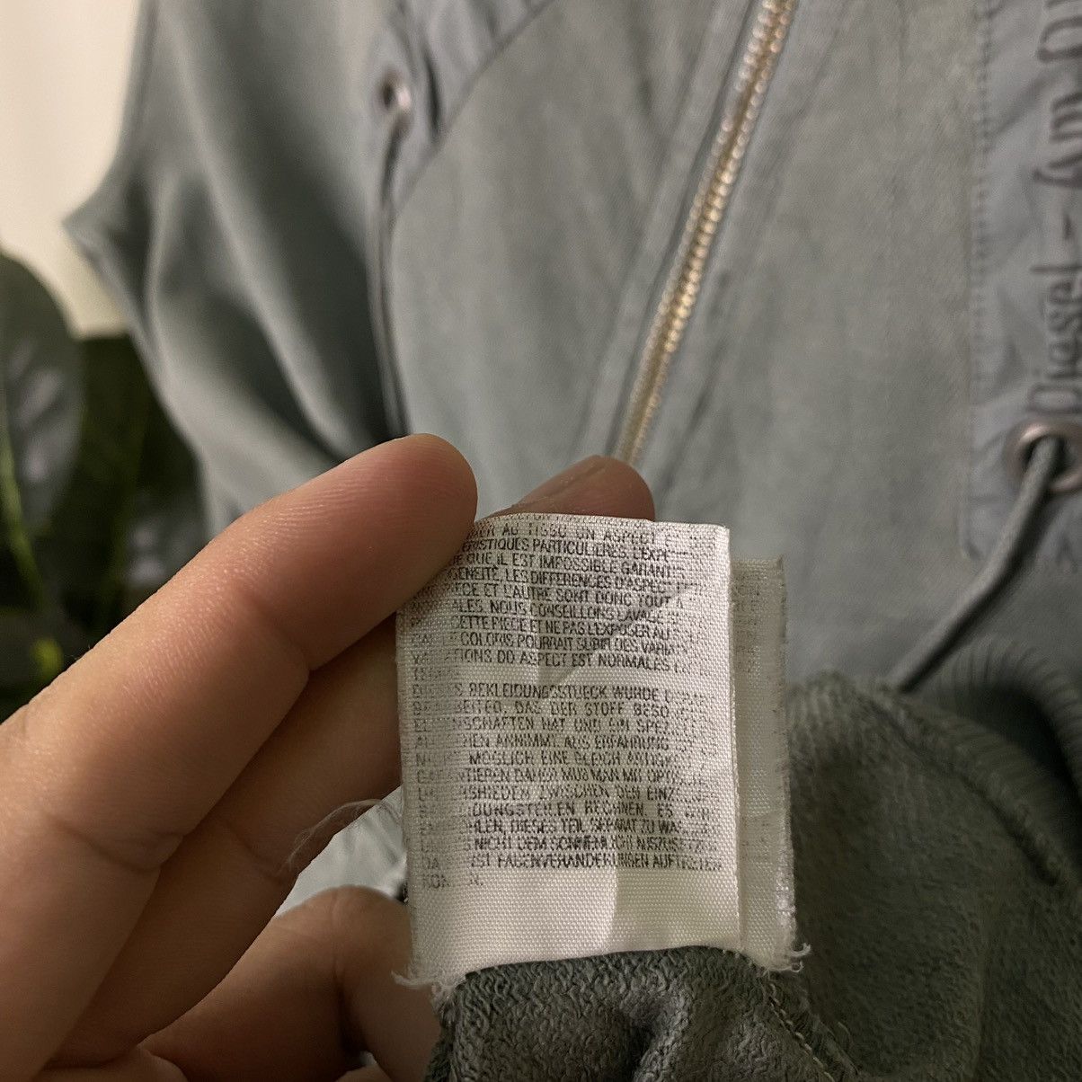 Diesel × Vintage Diesel Cyber Grunge Gothic Sage Green Zip Up Jacket Size US S / EU 44-46 / 1 - 8 Thumbnail