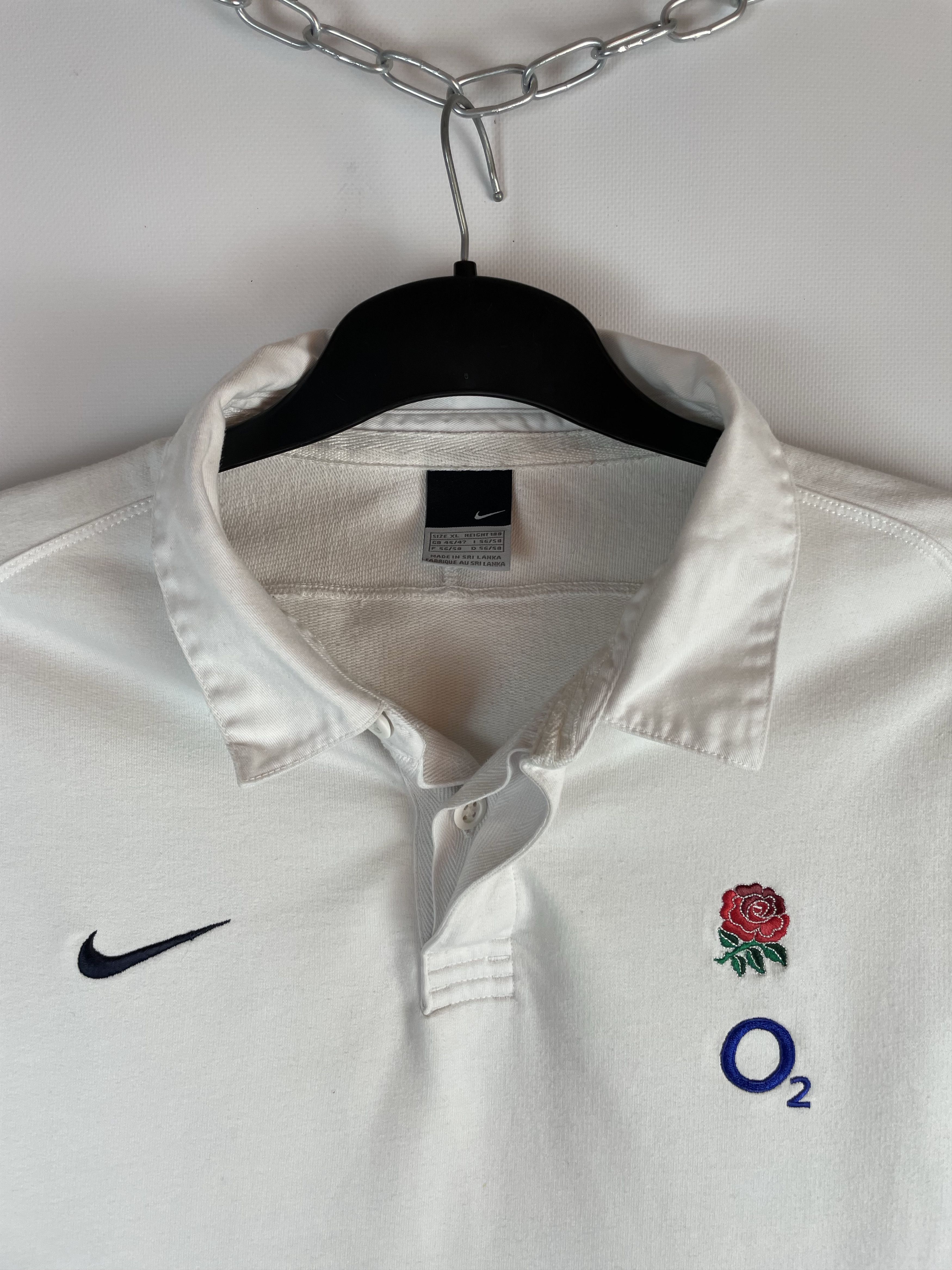 Nike × Vintage Nike England Rugby Polo tee jersey O2 Drill Shirt Size US XL / EU 56 / 4 - 4 Thumbnail