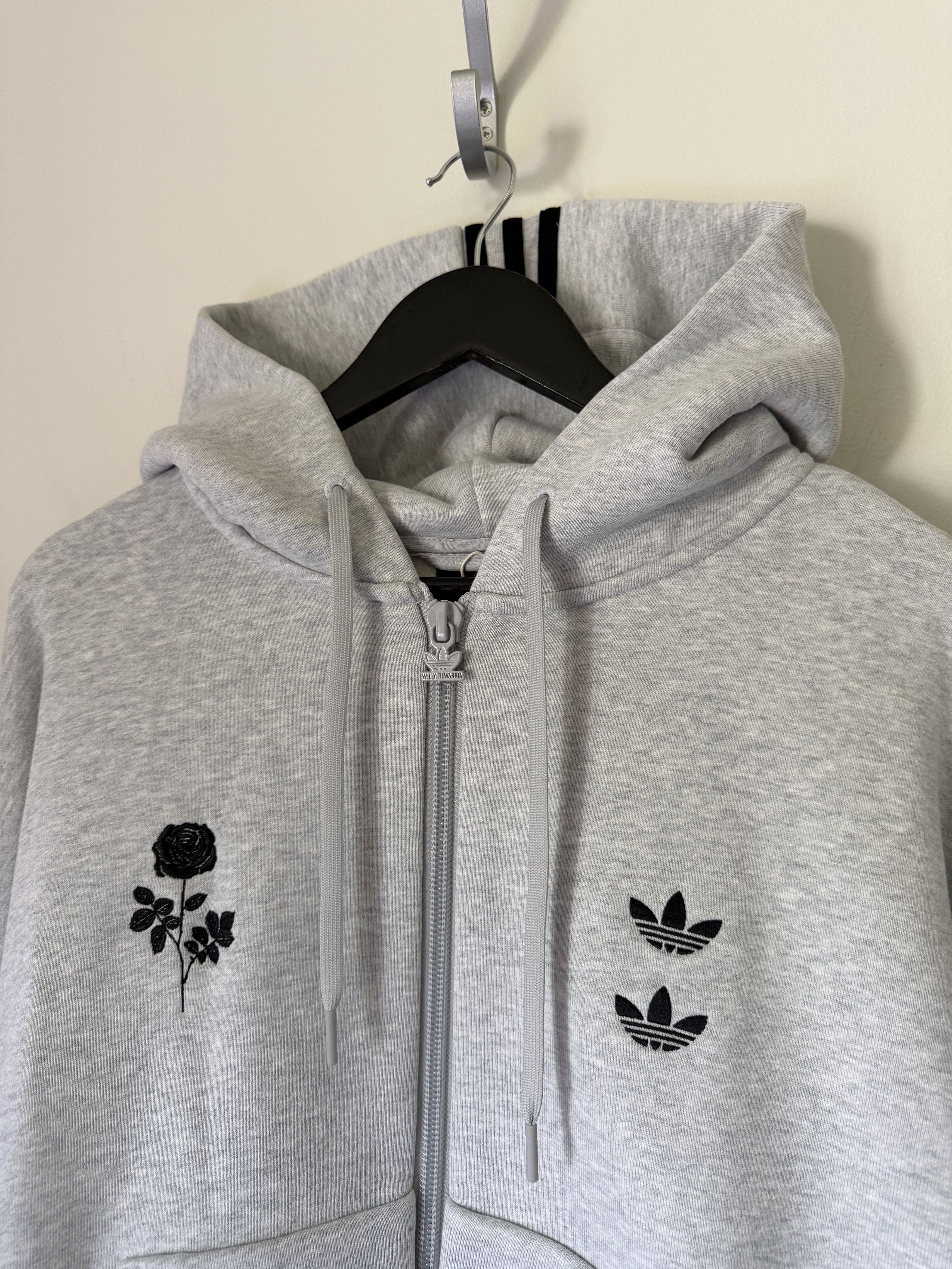 Adidas × Willy Chavarria Willy Chavarria Adidas Full Zip Hoodie in Gray Size US L / EU 52-54 / 3 - 2 Thumbnail