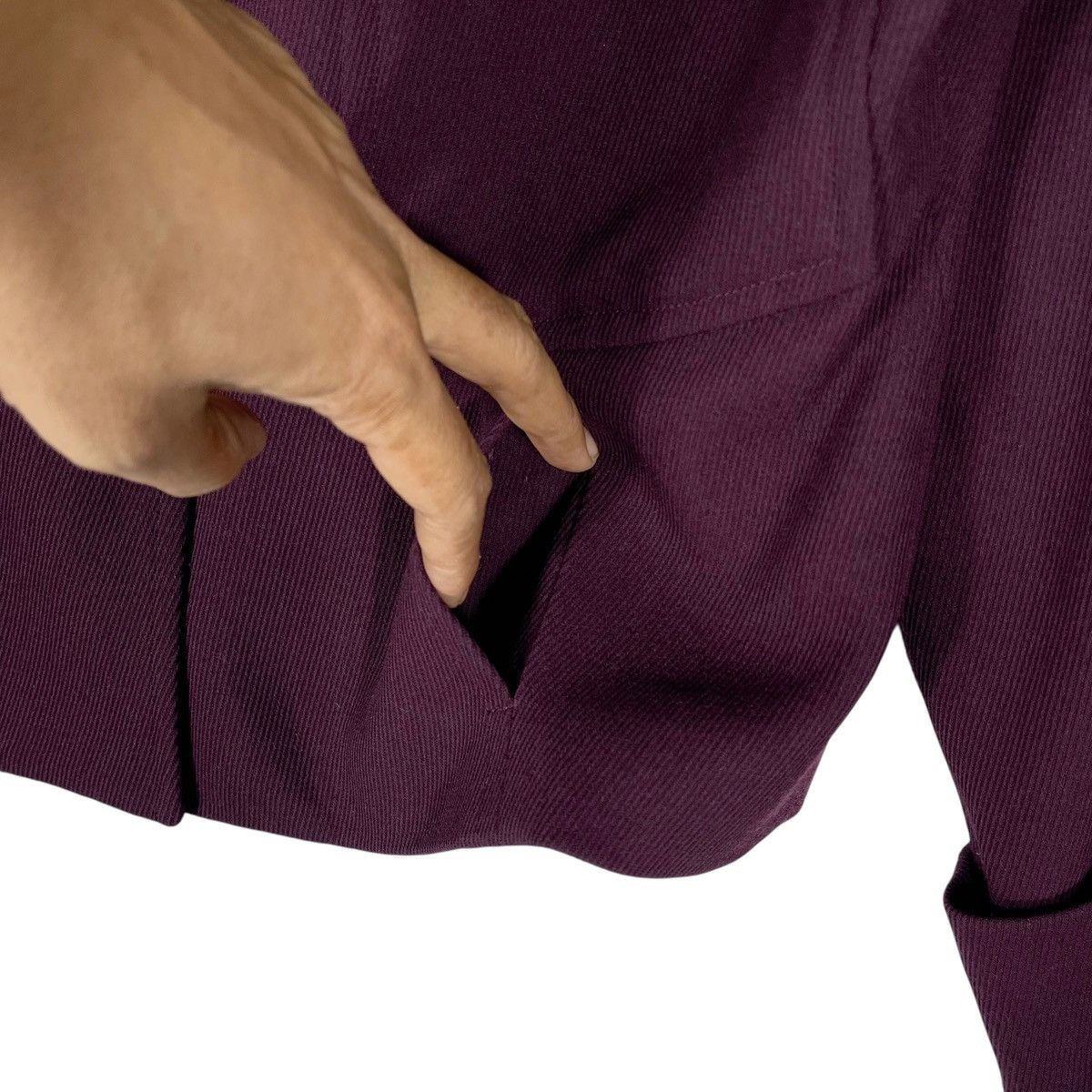 Karl Lagerfeld Vintage Karl Lagerfeld Plum Wool Jacket Size M / US 6-8 / IT 42-44 - 10 Thumbnail