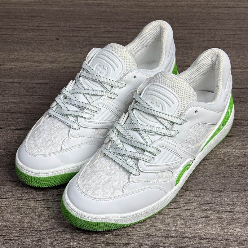 Gucci Gucci Low Top Green and White Sneakers - Size US 6.5 / EU 39-40 - 1 Thumbnail