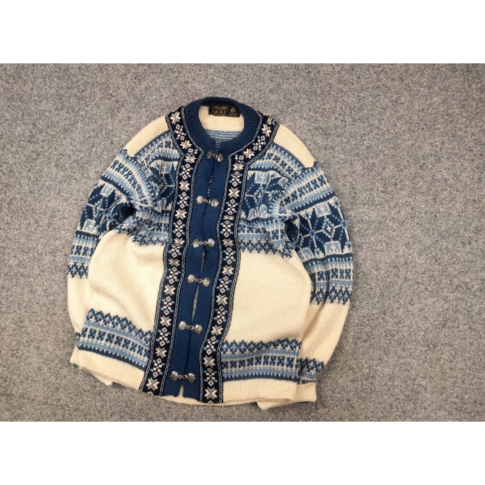 Native VINTAGE Nordstrikk Knit Wool Sweater Cardigan Unisex Norway Beige (80s, 90s) Size US M / EU 48-50 / 2 - 4 Thumbnail