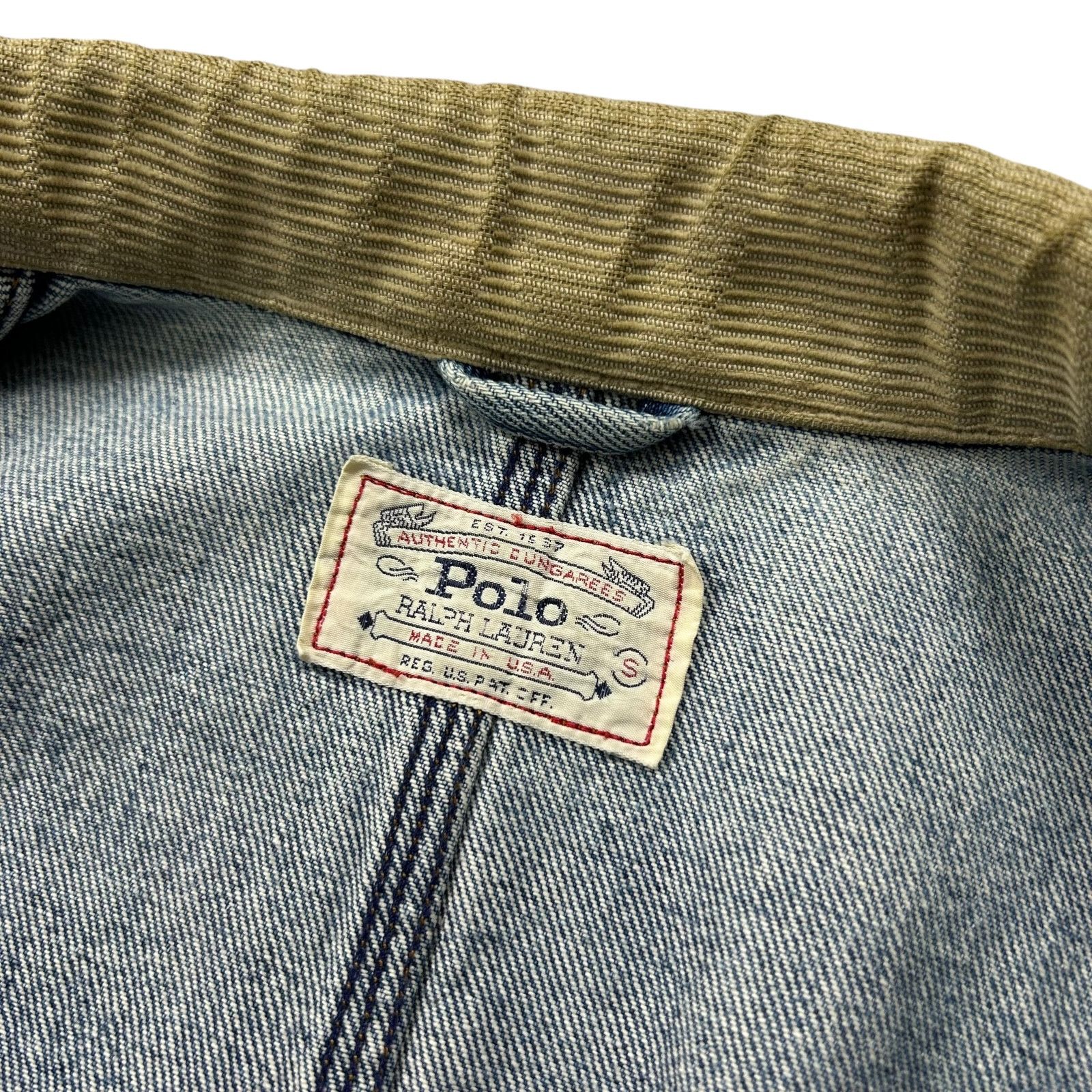 Polo Ralph Lauren VTG 90s POLO RALPH LAUREN DENIM COVERALL JACKET MADE IN USA Size US S / EU 44-46 / 1 - 6 Thumbnail