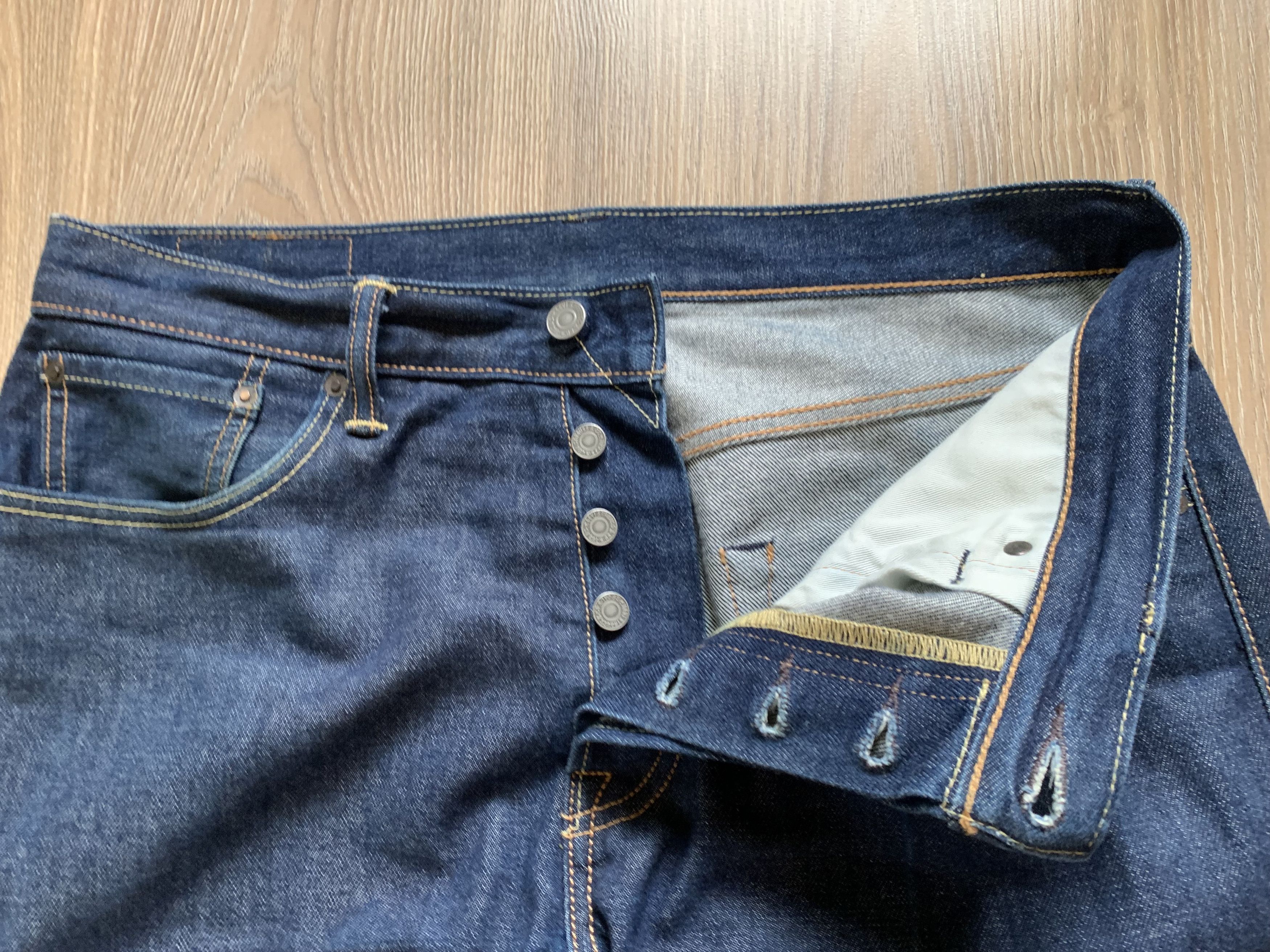 Levi's Levi's 501 Blue Denim Jeans Size US 34 / EU 50 - 4 Thumbnail