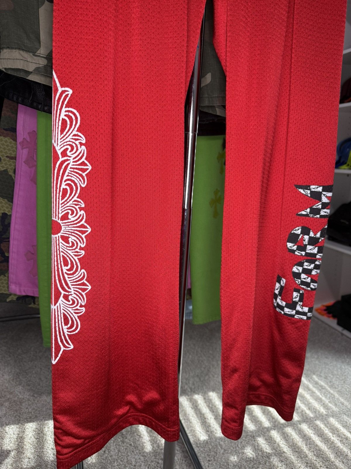 Chrome Hearts Chrome Hearts Red Mesh Floral Sweatpants Size US 32 / EU 48 - 3 Thumbnail