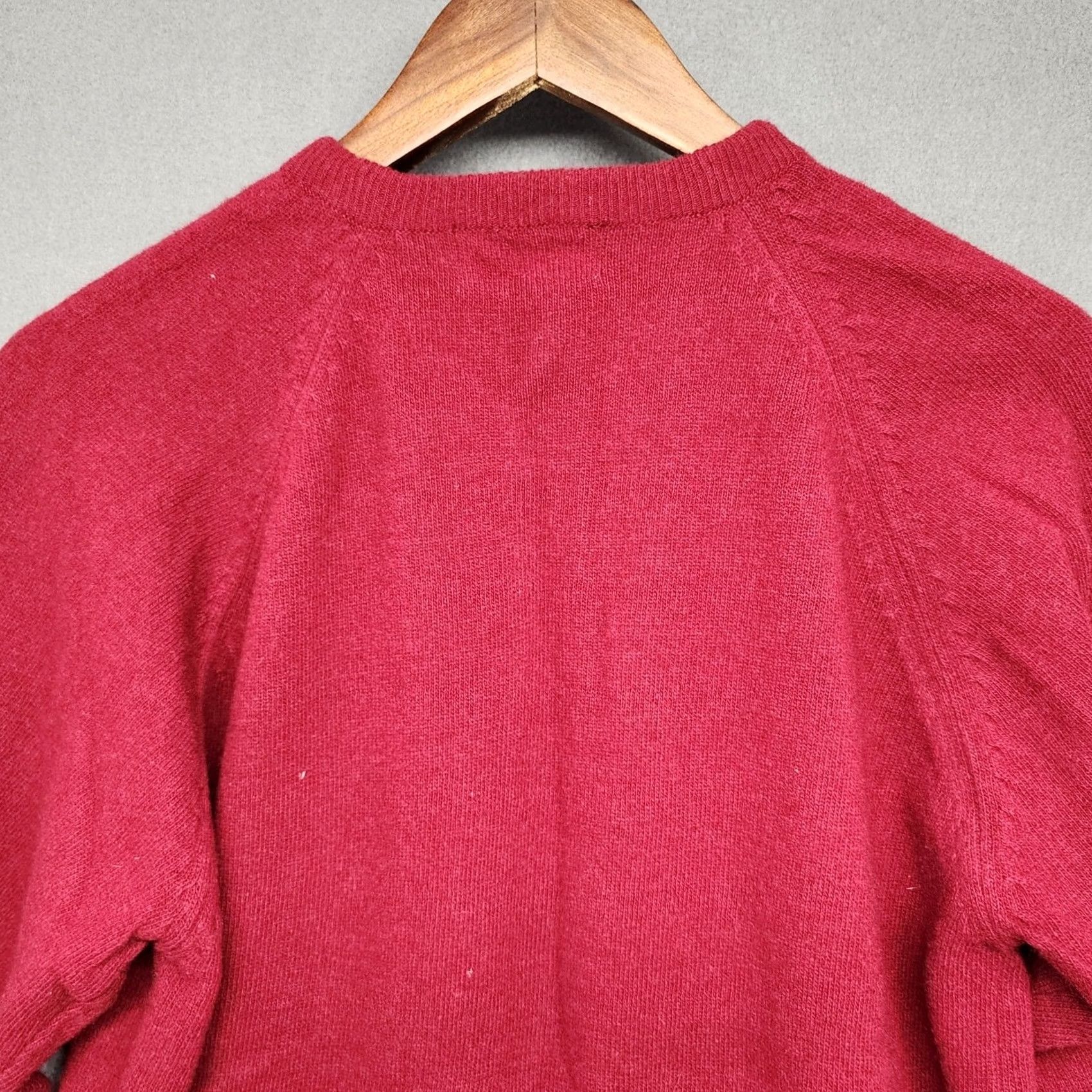 Vintage VINTAGE OWM Products Cardigan Sweater Womens Maroon Red Lambswool S/M Long Sleeve Wool 100% Fall Winter Womens Size M / US 6-8 / IT 42-44 - 7 Thumbnail