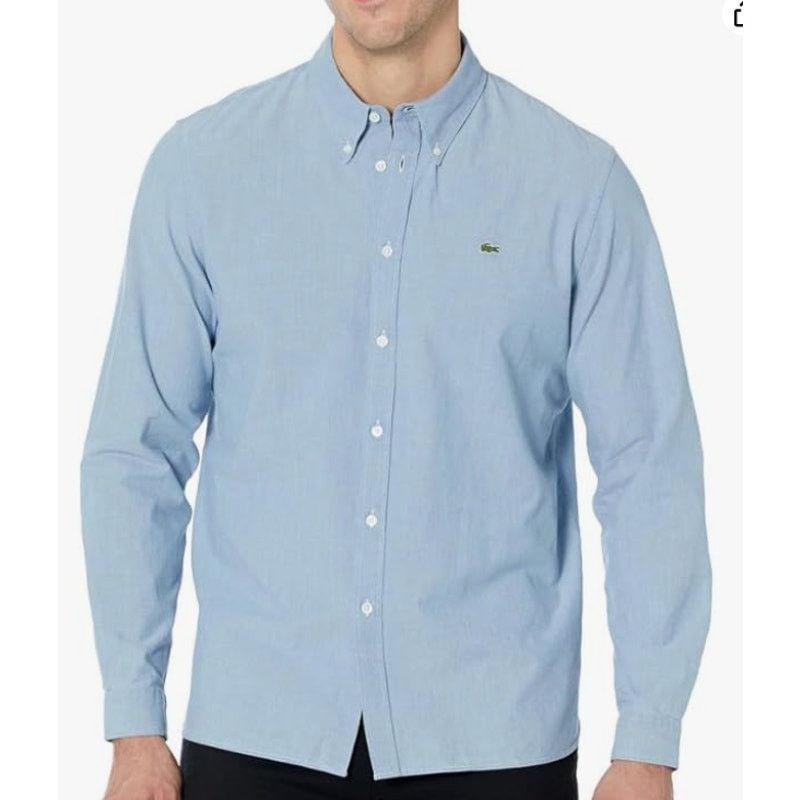Lacoste Lacoste Men's Long Sleeve Chambray Slim Fit Shirt Denim S Size US S / EU 44-46 / 1 - 1 Thumbnail