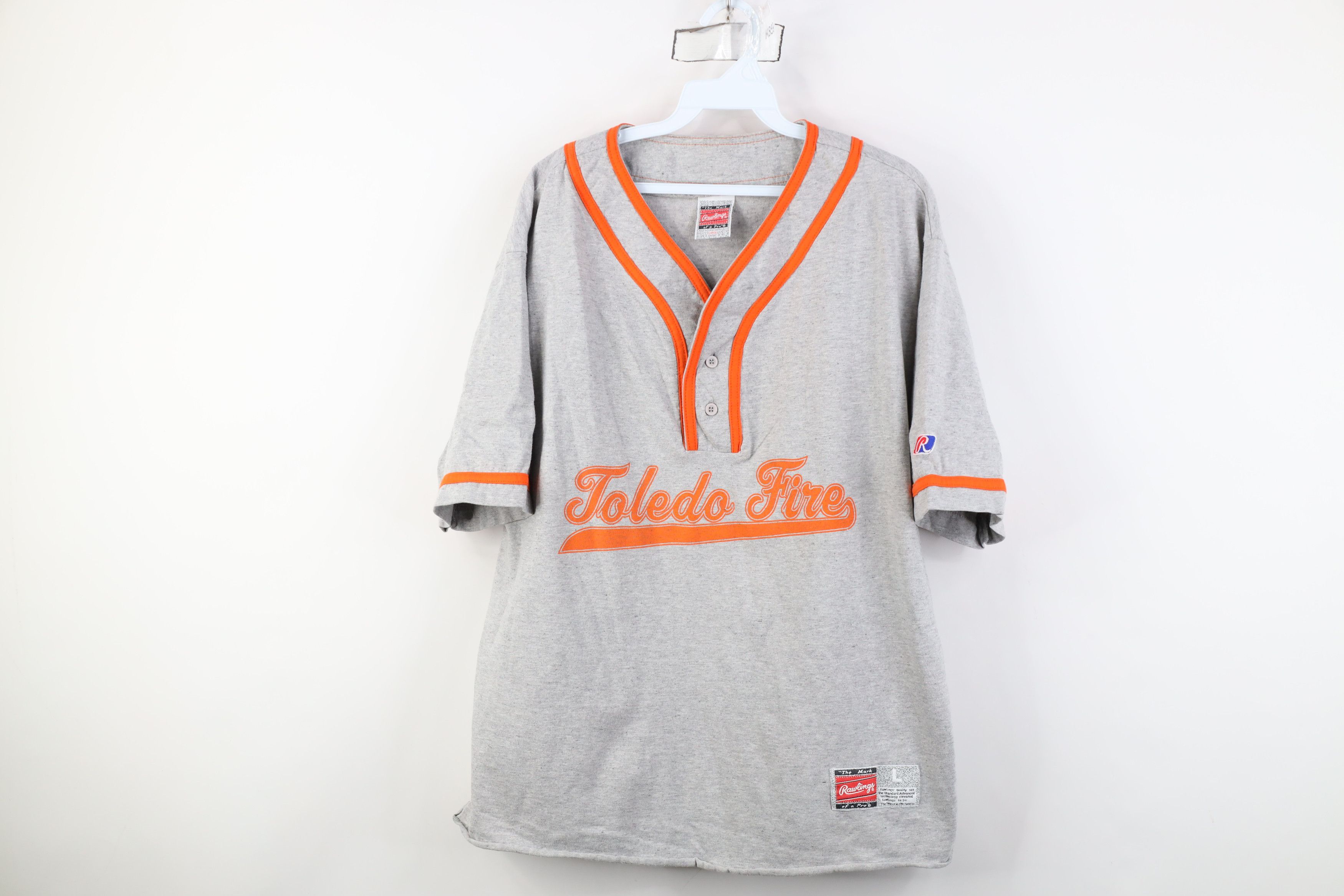 Vintage Vintage 90s Toledo Fire Firefighters Baseball Jersey T-Shirt Size US L / EU 52-54 / 3 - 1 Thumbnail