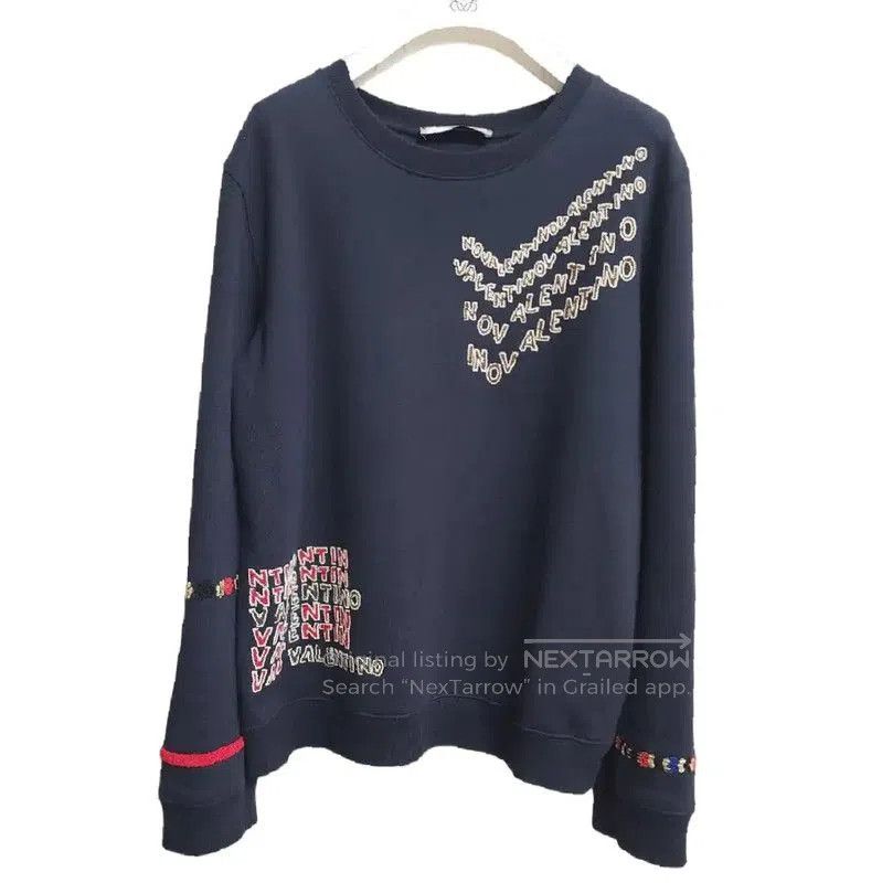 Valentino Valentino Cotton Embroidered Long Sleeve Top . Size L / US 10 / IT 46 - 1 Thumbnail