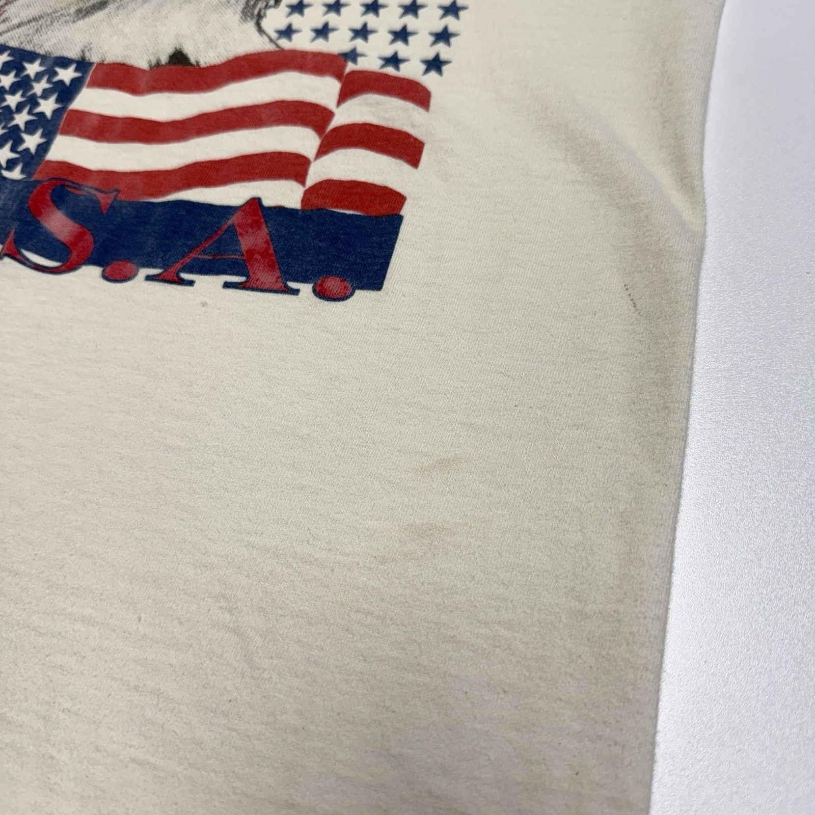 Vintage Vintage American Flag Blad Eagle T Shirt Mens M 18x27.5 USA Size US M / EU 48-50 / 2 - 6 Thumbnail