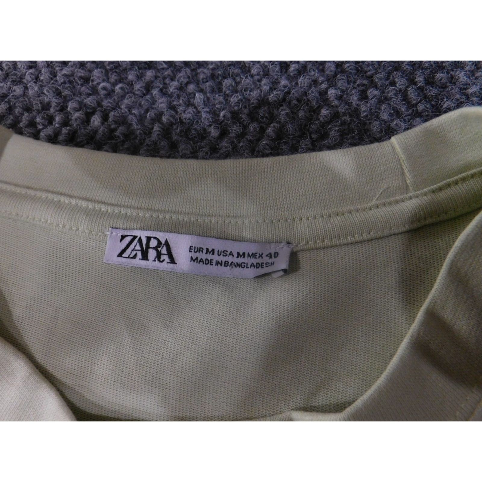 Zara Zara Shirt Mens M Green Cotton Tee Short Sleeve Crew Neck City Classic Knit T-Shirt Mens Size US M / EU 48-50 / 2 - 5 Thumbnail