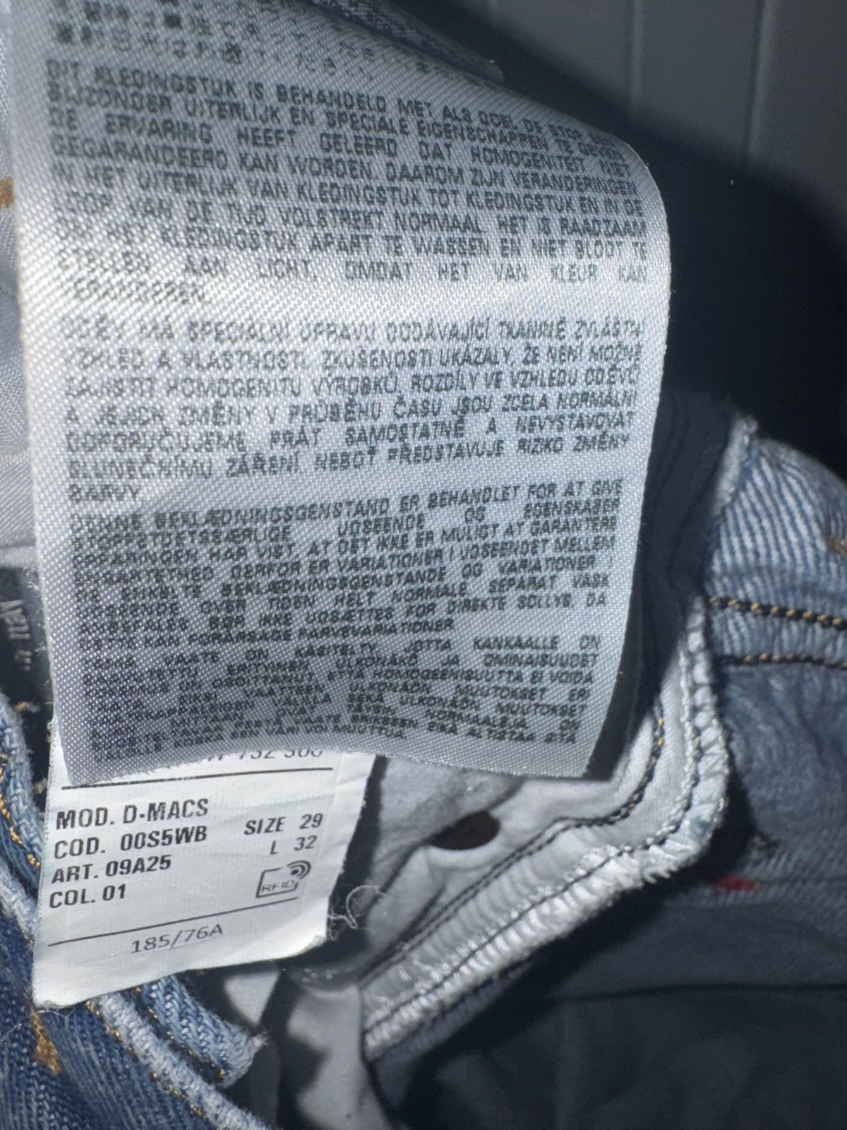 Diesel Diesel D-MACS Straight Jeans W29 L32 Size US 29 - 16 Thumbnail