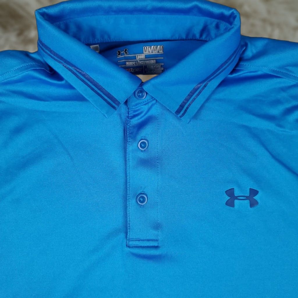 Under Armour Under Armour Polo Shirt Mens Size M Blue Golf Casual Short Sleeve Polo Mens Blue Under Armour Polo Shirt Golf Casual Short Sleeve Mens M Blue Size US M / EU 48-50 / 2 - 1 Thumbnail