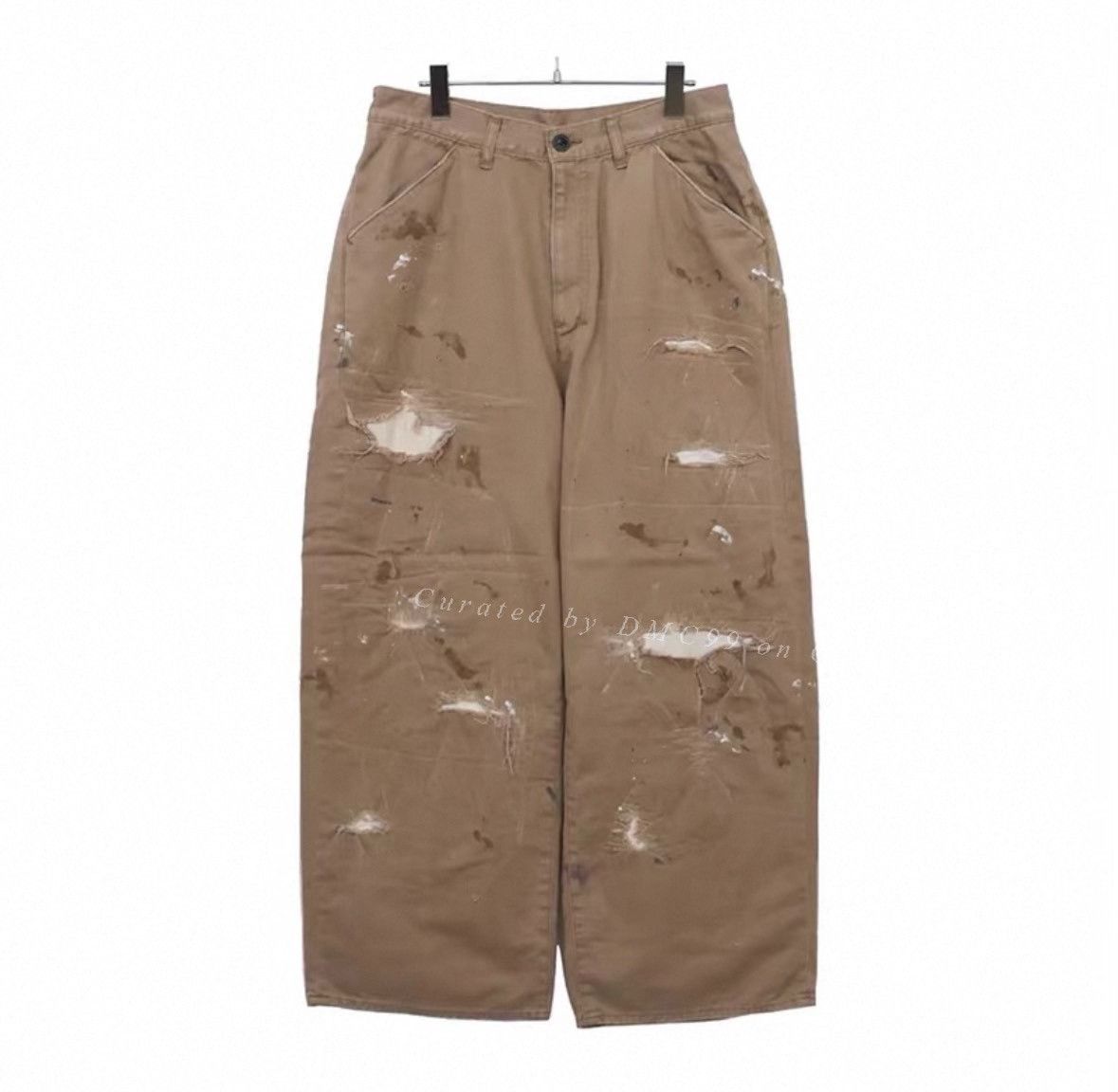 Vintage ANCELLM REMAKE Wide Chino Trousers Size US 26 / EU 42 - 1 Thumbnail