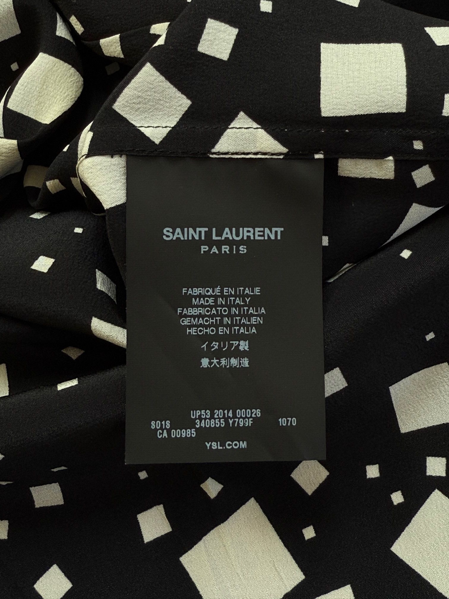 Saint Laurent Paris Squares Silk Shirt SS14 Size US S / EU 44-46 / 1 - 6 Thumbnail