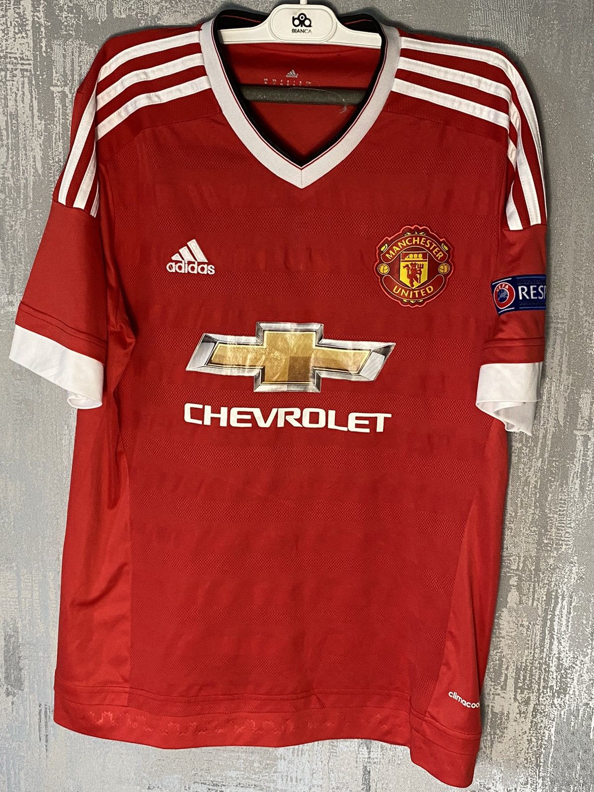 Adidas 2015 Manchester United Adidas Soccer Jersey #7 Memphis Depay Size US XL / EU 56 / 4 - 1 Thumbnail
