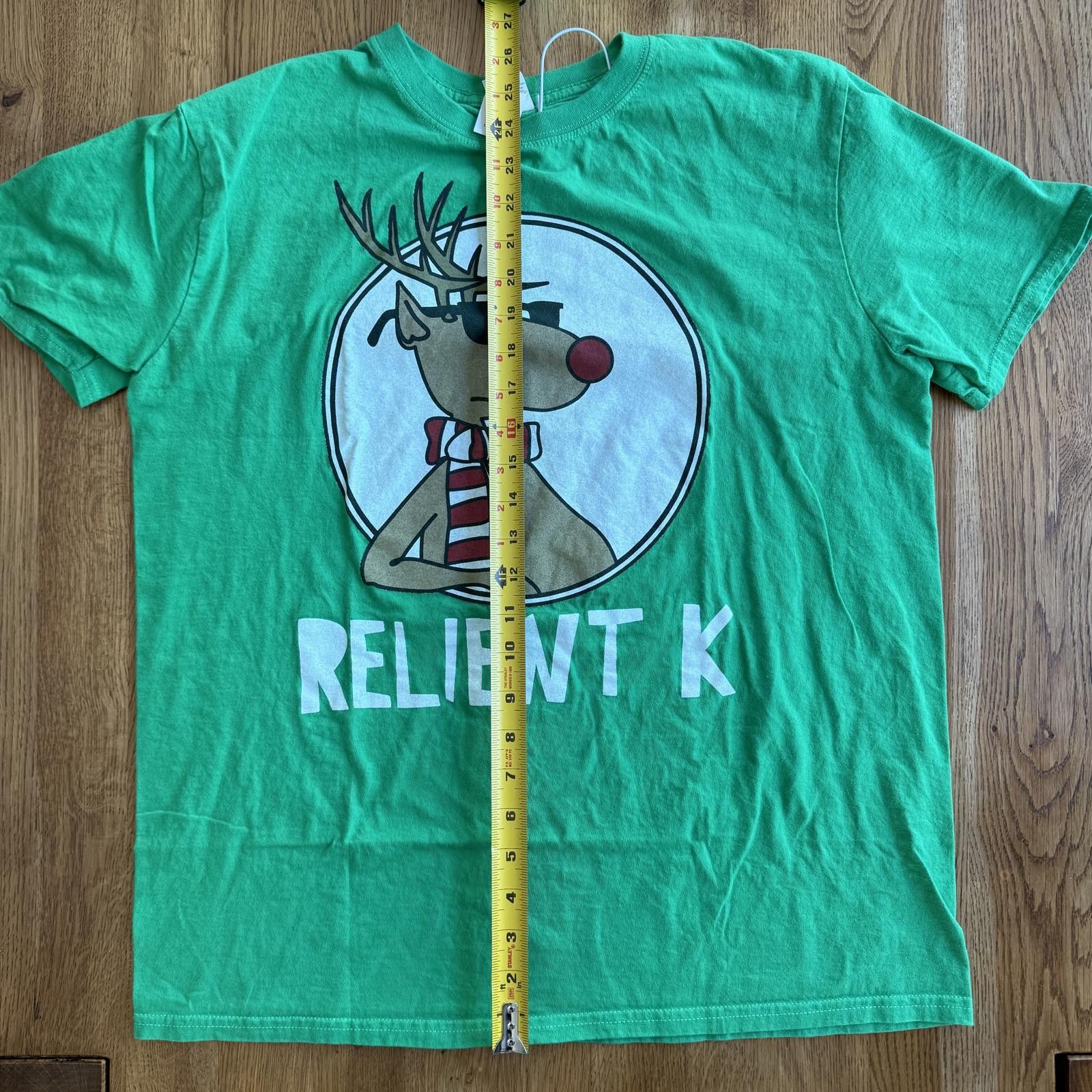 Designer Green Relient K Graphic T-Shirt Size Large Reindeer Vintage Size US L / EU 52-54 / 3 - 2 Thumbnail