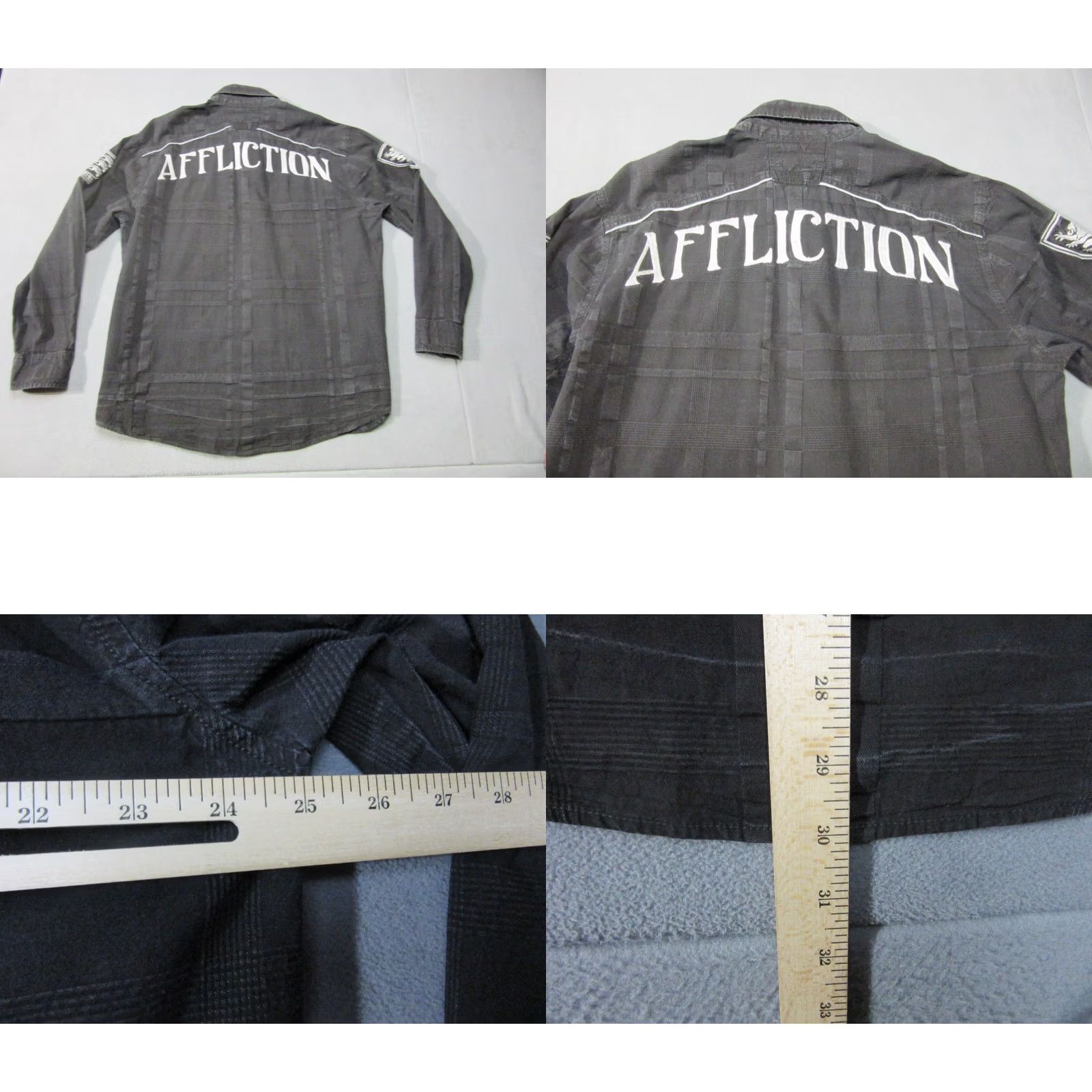 Affliction Affliction Shirt Mens 2XL Black Y2K Embroidered Heavy Long Sleeve Buckle Size US XXL / EU 58 / 5 - 8 Thumbnail