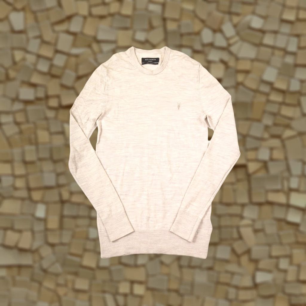 Allsaints Allsaints Mode Merino Crew Pullover Sweater XS, Gray, Mens, XS, 100% Merino Wool, MK129D, Pullover, Vintage? Size US XS / EU 42 / 0 - 1 Thumbnail