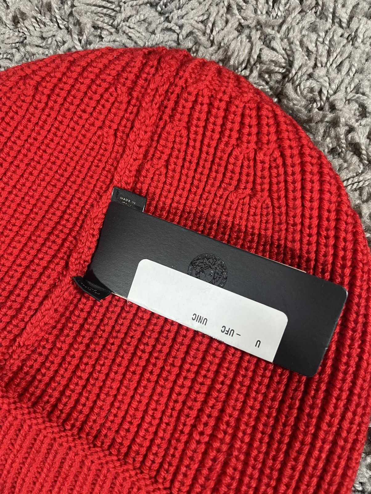 Versace Versace Distorted 90s Vintage Logo Wool Knitted Beanie Hat Size ONE SIZE - 6 Thumbnail