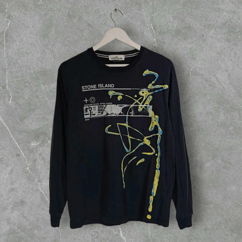 Stone Island Stone Island Long Sleeve T-Shirt Tee Graphic Print Size US L / EU 52-54 / 3 - 1 Thumbnail