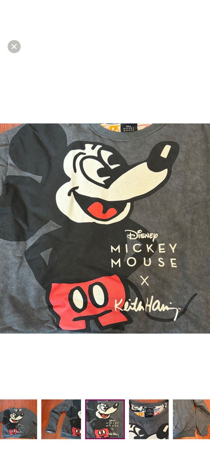 Zara Disney + Keith Haring Mickey Mouse Crew Neck Sweatshirt Size M / US 6-8 / IT 42-44 - 4 Thumbnail