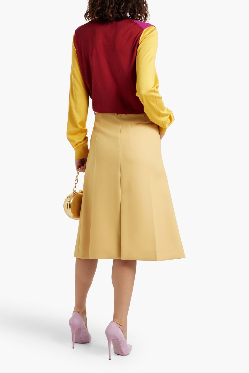 Designer o1y0925 Sweater in Mauve/Yellow Size XS / US 0-2 / IT 36-38 - 3 Thumbnail