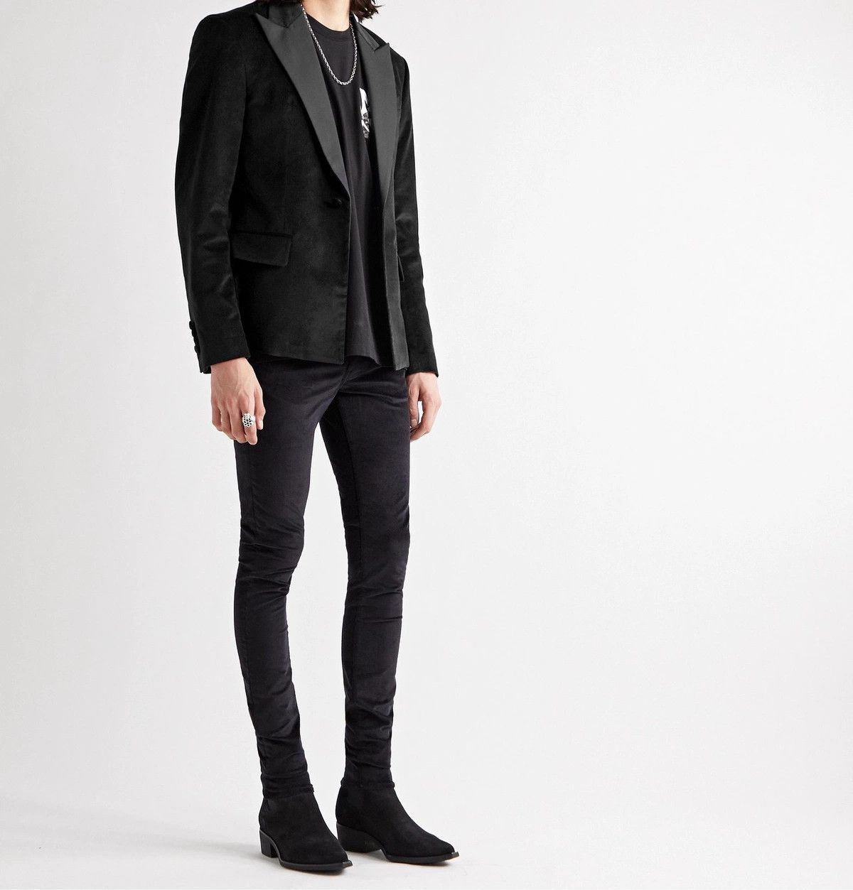 Amiri o1y0525 Velvet Blazer in Black Size US M / EU 48-50 / 2 - 5 Thumbnail