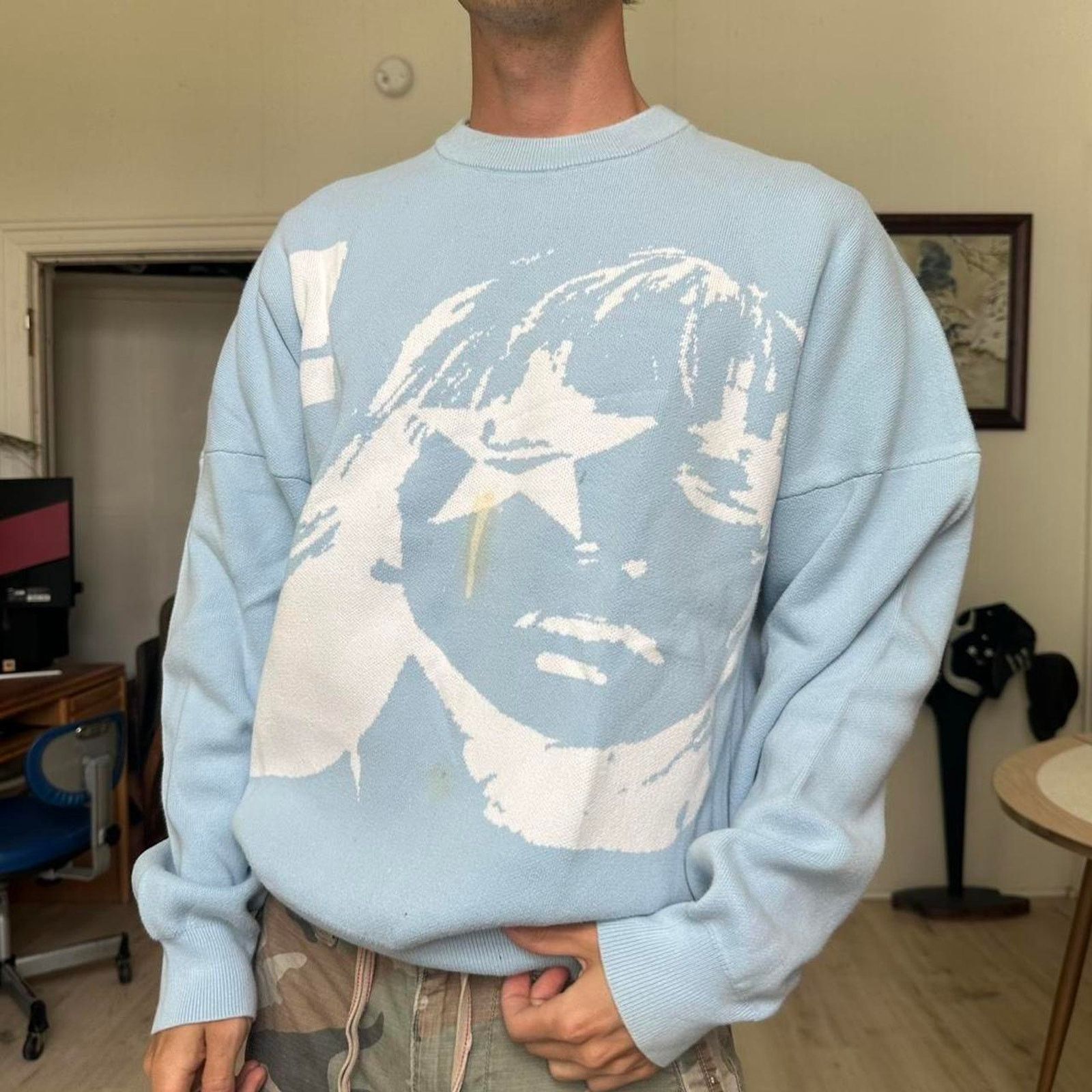 Other Streetwear Omnee World Star Girl Knit Pulllver AOP Sweater Size US L / EU 52-54 / 3 - 2 Thumbnail
