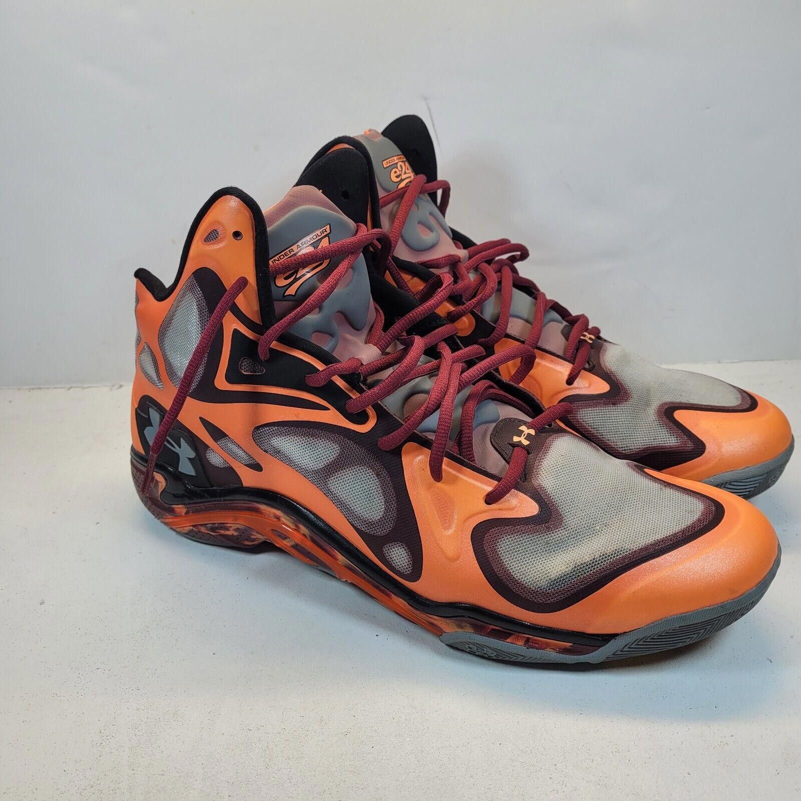 image of Under Armour Micro G Anatomix Spawn 1238925-827 Size 14 Shoes in Orange, Men's