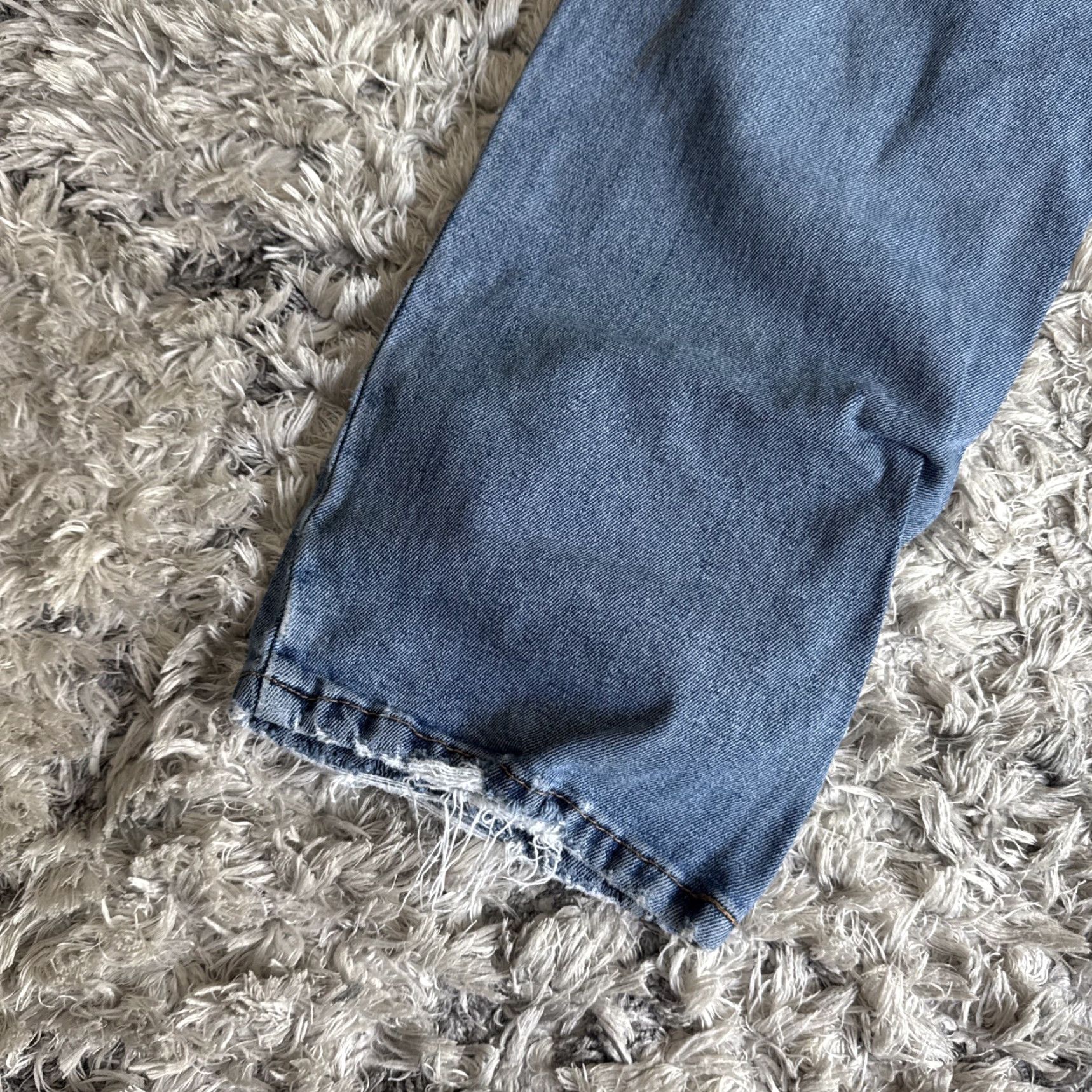 Levi's VINTAGE Levi's 00's Signature Straight Jeans DAMAGED Men 34x30 Blue Denim Straight Jeans Mens 34 30 Size US 34 / EU 50 - 3 Thumbnail