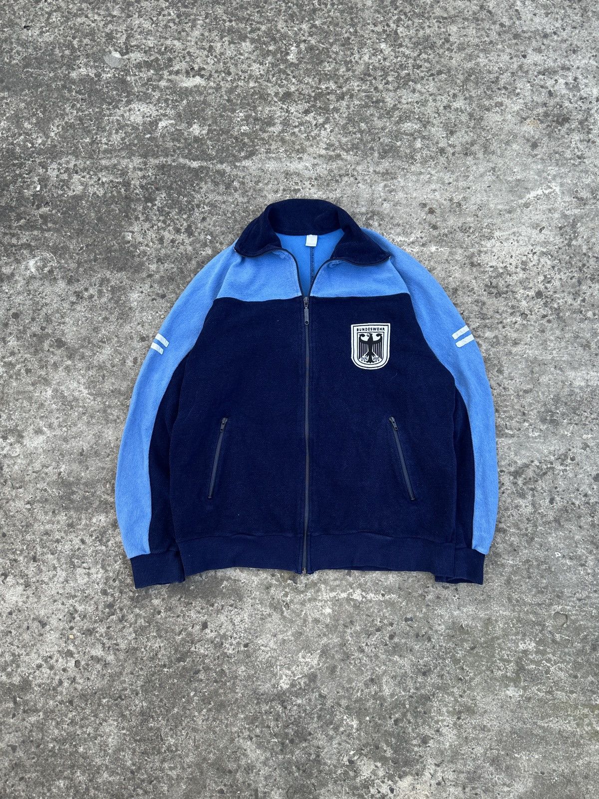 Vintage 90s Bundeswehr Sport Zip Up Jacket Rare Germany M VTg Size US M / EU 48-50 / 2 - 1 Thumbnail
