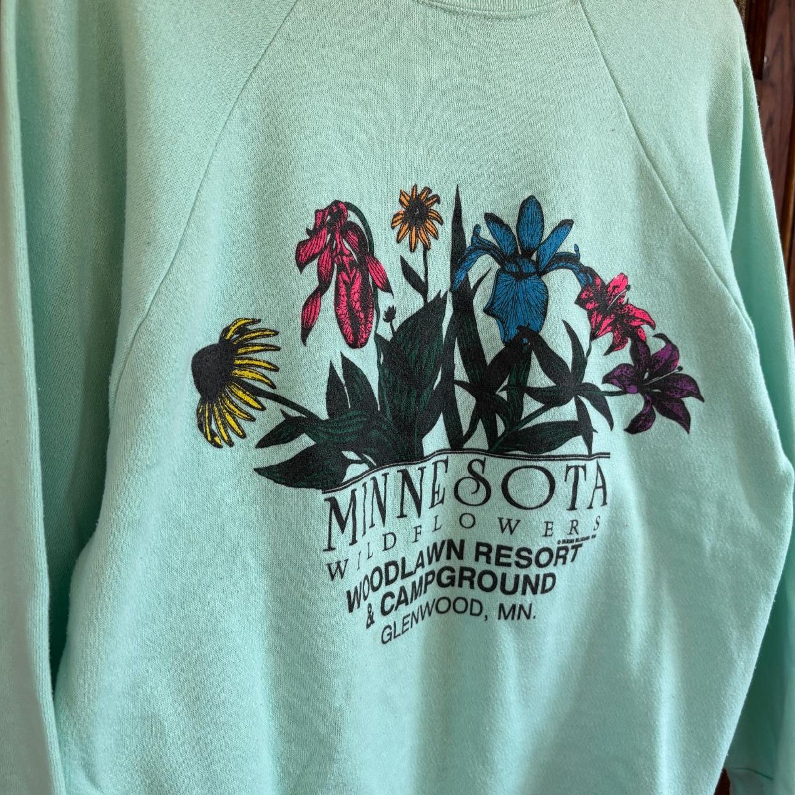 Other × Vintage Vintage 1980s minnesota wildflowers raglan sweatshirt Size L / US 10 / IT 46 - 4 Thumbnail
