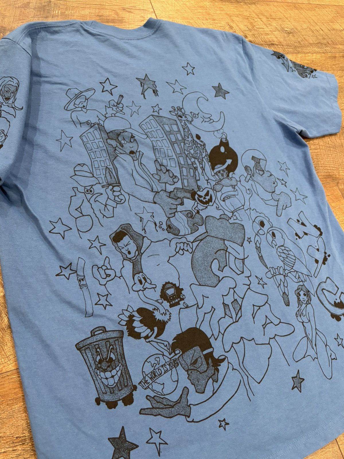 Supreme Supreme Downtown AOP Graphic Tee Blue Large All Over Print Size US L / EU 52-54 / 3 - 5 Thumbnail