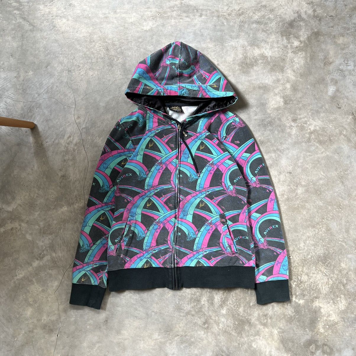 Avirex 2000s Avirex Zip Hoodie Size US S / EU 44-46 / 1 - 1 Thumbnail