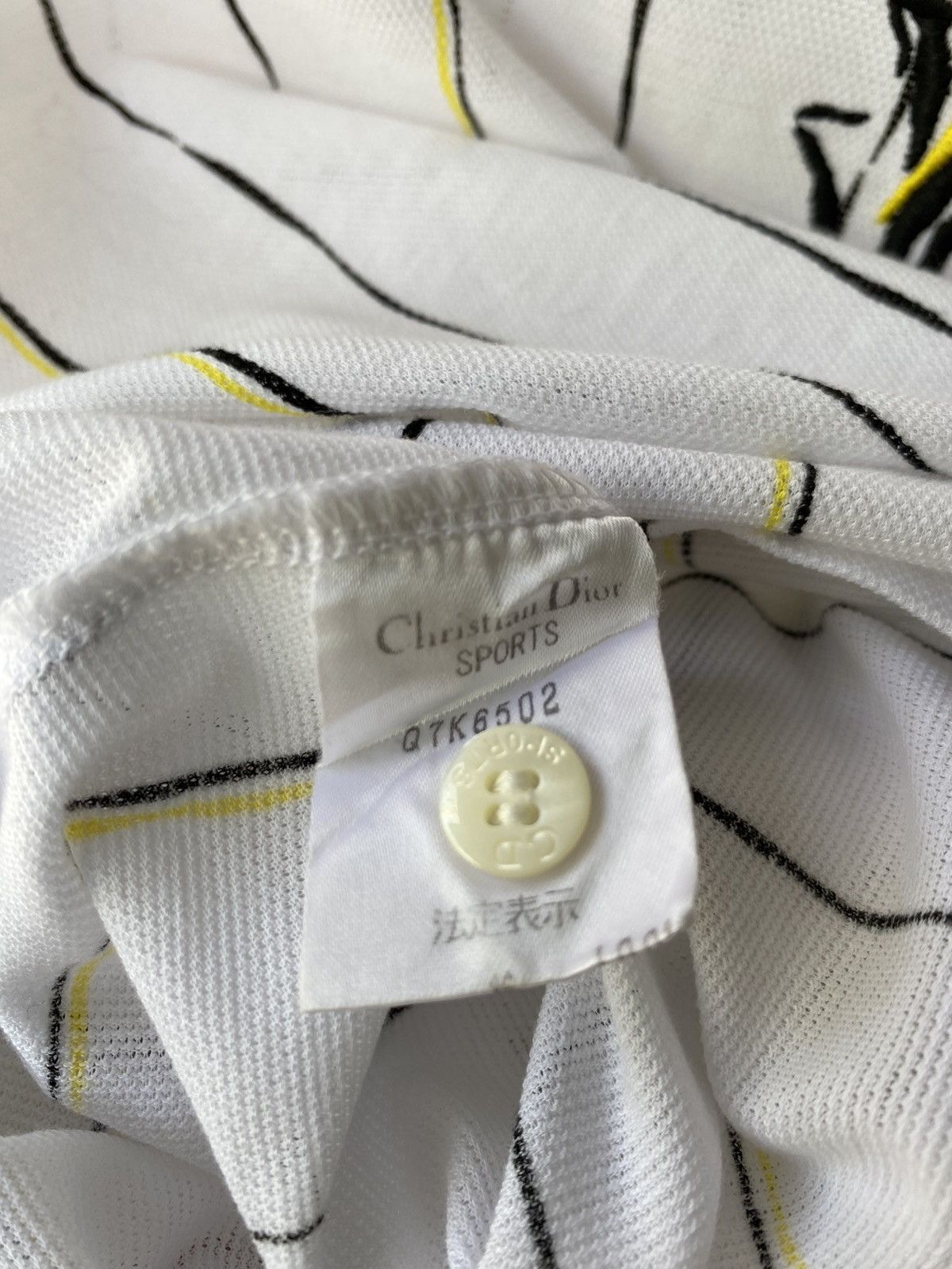 Dior Christian Dior stripped white polo shirt with embroidery Size ONE SIZE - 9 Thumbnail