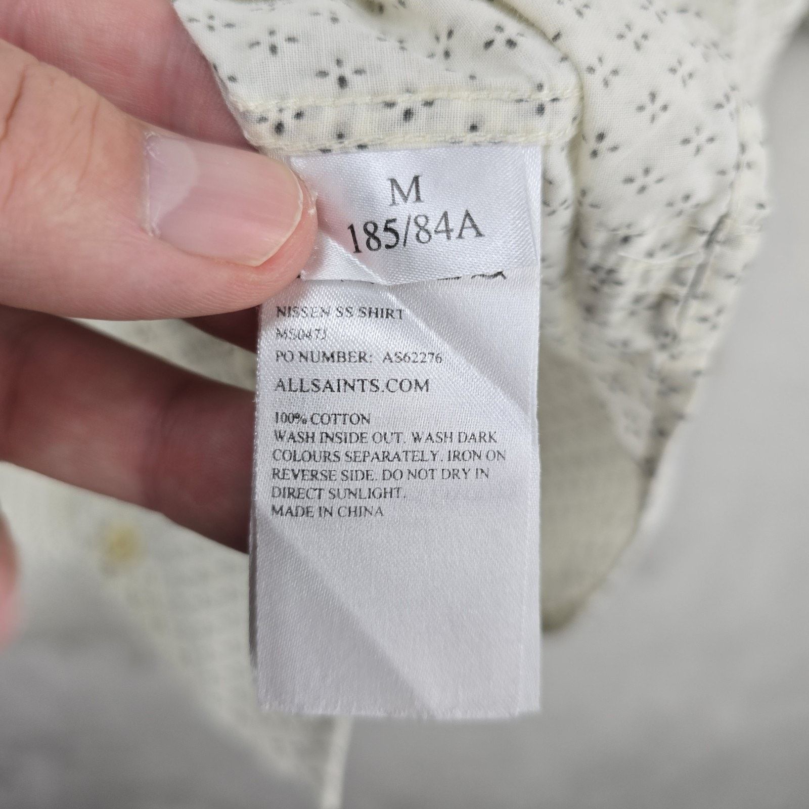 Allsaints AllSaints Shirt Mens Medium Nissen Short Sleeve Button Down Size US M / EU 48-50 / 2 - 7 Thumbnail
