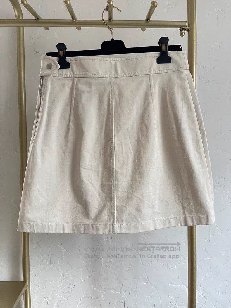 Hermes Hermes Saddle belt white skirt Size 26" / US 2 / IT 38 - 2 Thumbnail