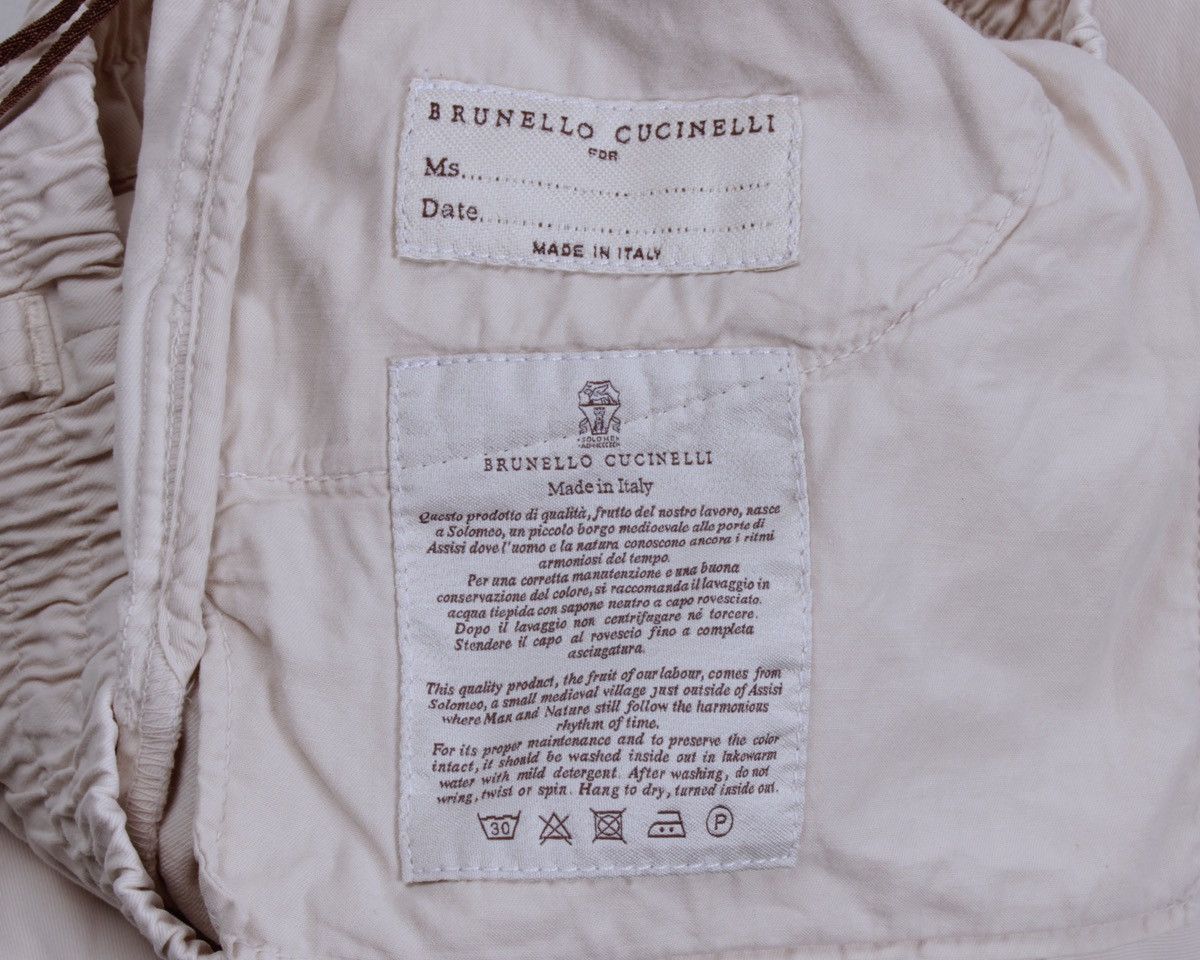 Brunello Cucinelli × Designer BRUNELLO CUCINELLI Cargo Big Pockets Pull On Cotton Pants Size 27" / US 4 / IT 40 - 16 Thumbnail