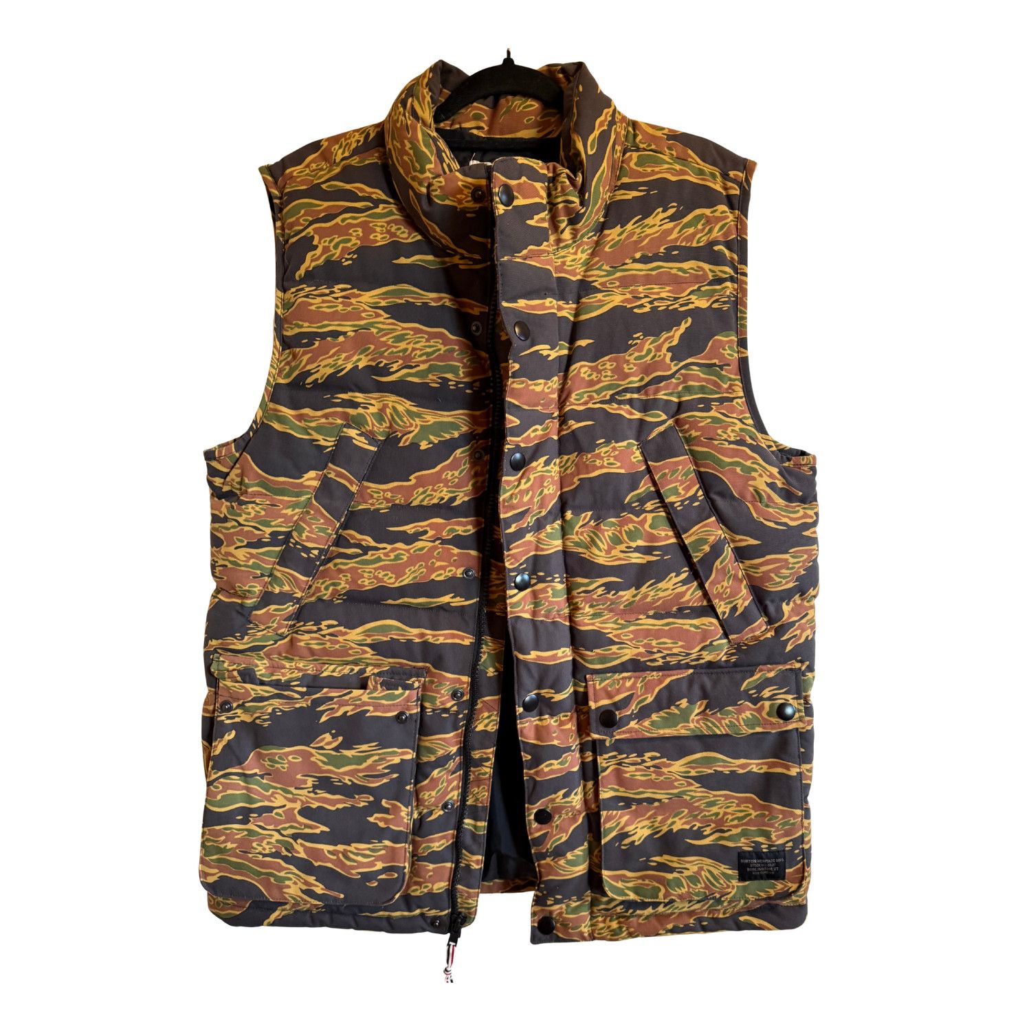 Burton Burton Heritage Series Men's Camo "Tiger Stripe" Down Vest Size US L / EU 52-54 / 3 - 1 Thumbnail