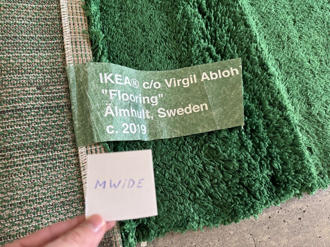 Virgil Abloh x IKEA MARKERAD WET GRASS" Rug carpet