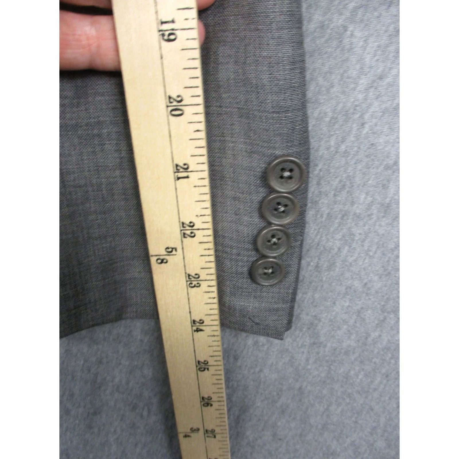 Ralph Lauren Lauren Ralph Lauren Blazer Mens 44 Regular Gray Wool Cashmere Sport Coat Jacket Size 44R - 5 Thumbnail