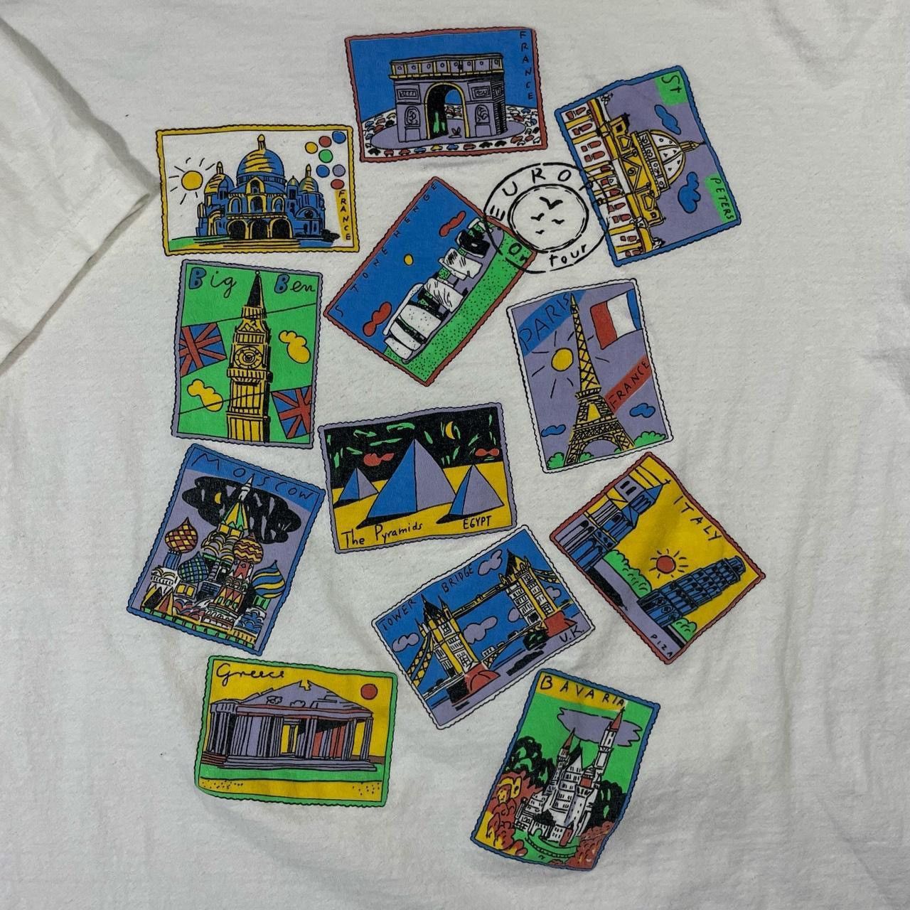 Vintage Vintage 90’s Europe on Tour Photos 3/4 Sleeve T-Shirt Size US XL / EU 56 / 4 - 3 Thumbnail